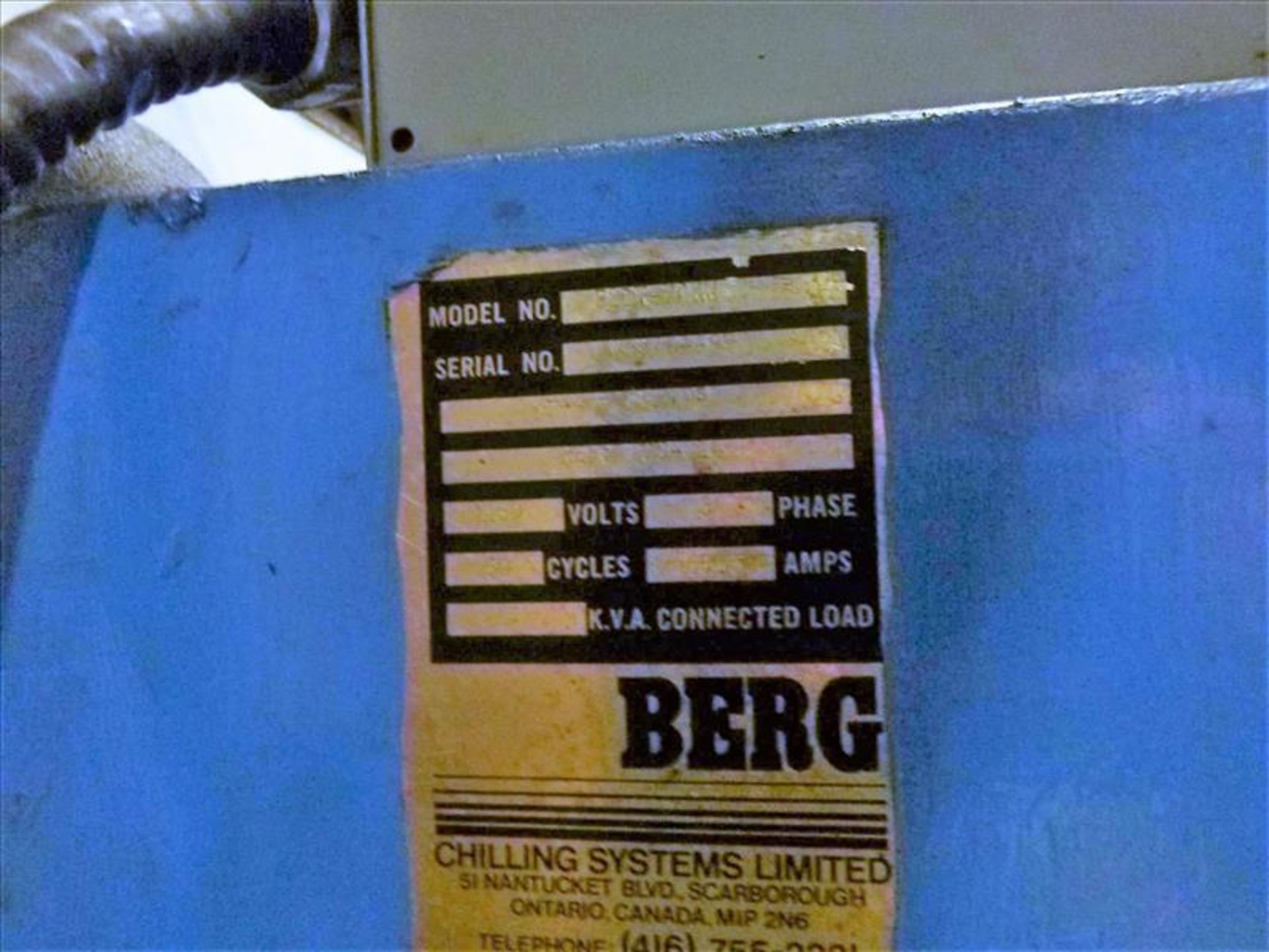 BERG F2IT-74KH Chiller, s/n 023771100 - Image 4 of 6