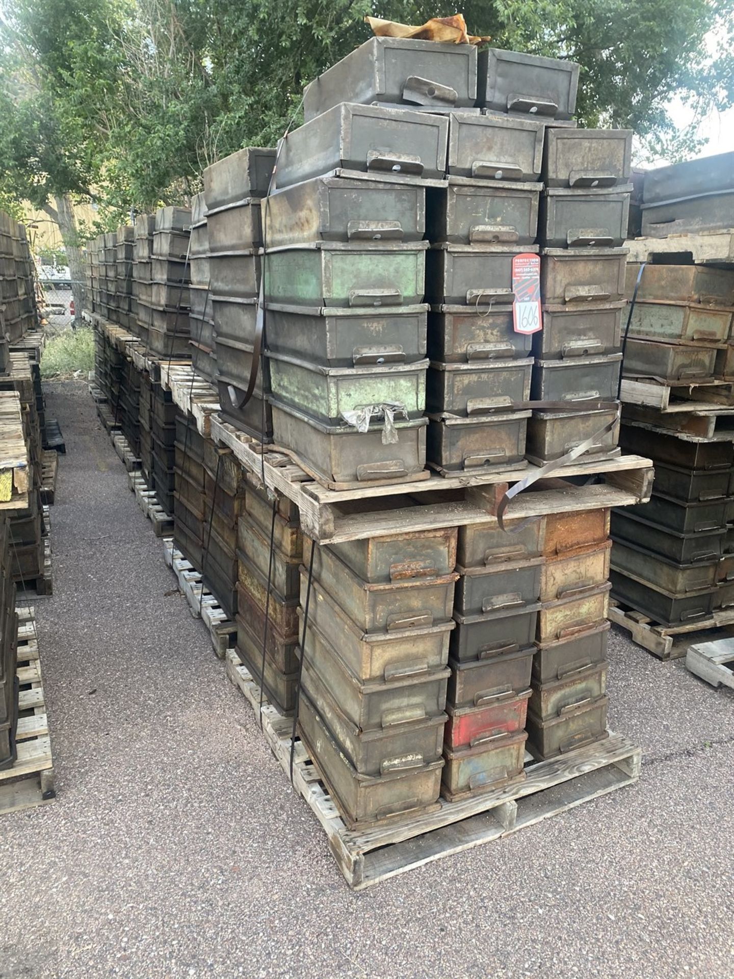 Lot of (12) Pallets of Metal Parts Bins, 20" x 10" x 5" - Image 2 of 3