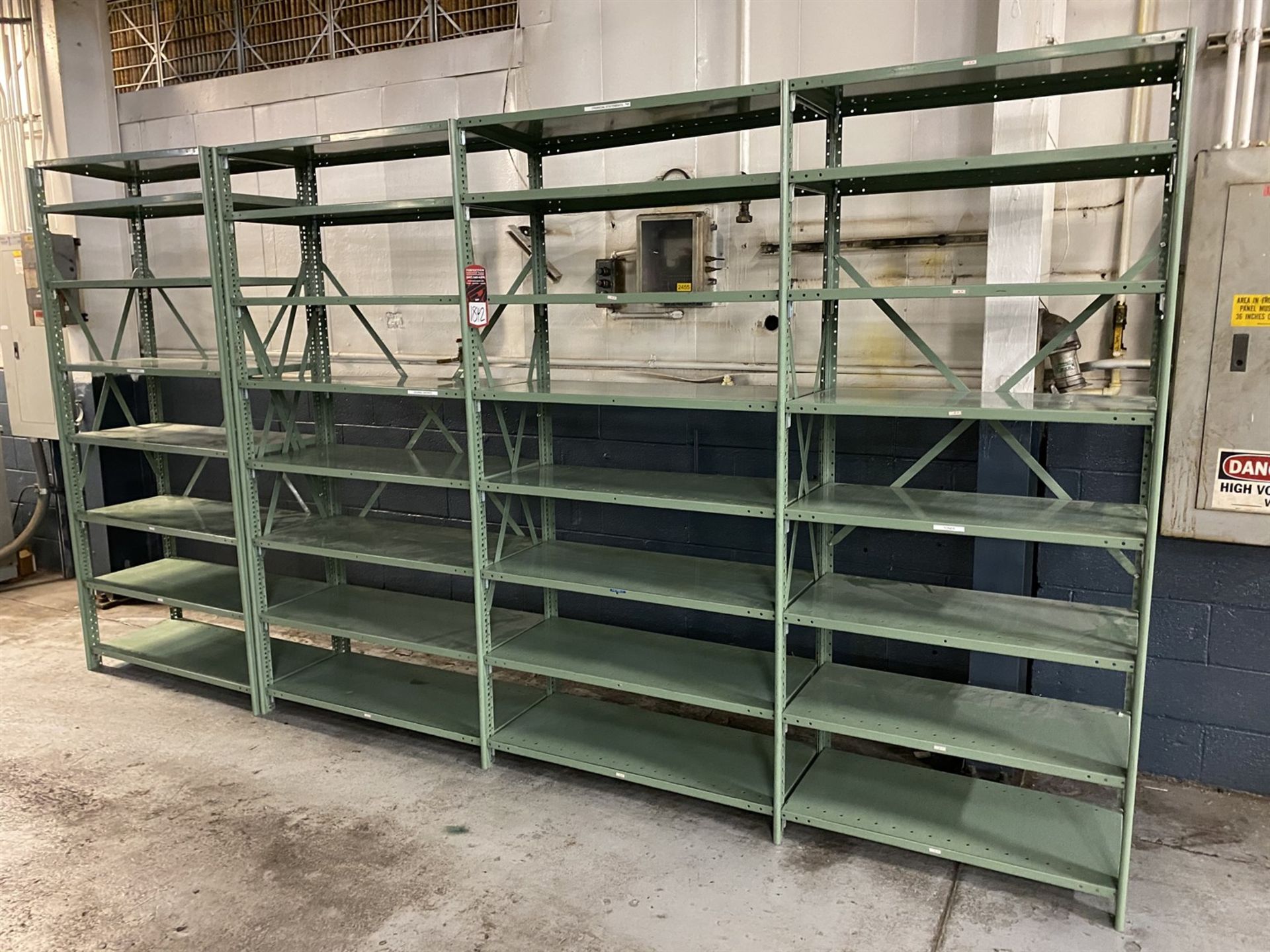 Lot of (6) Sections of Shop Shelving Units