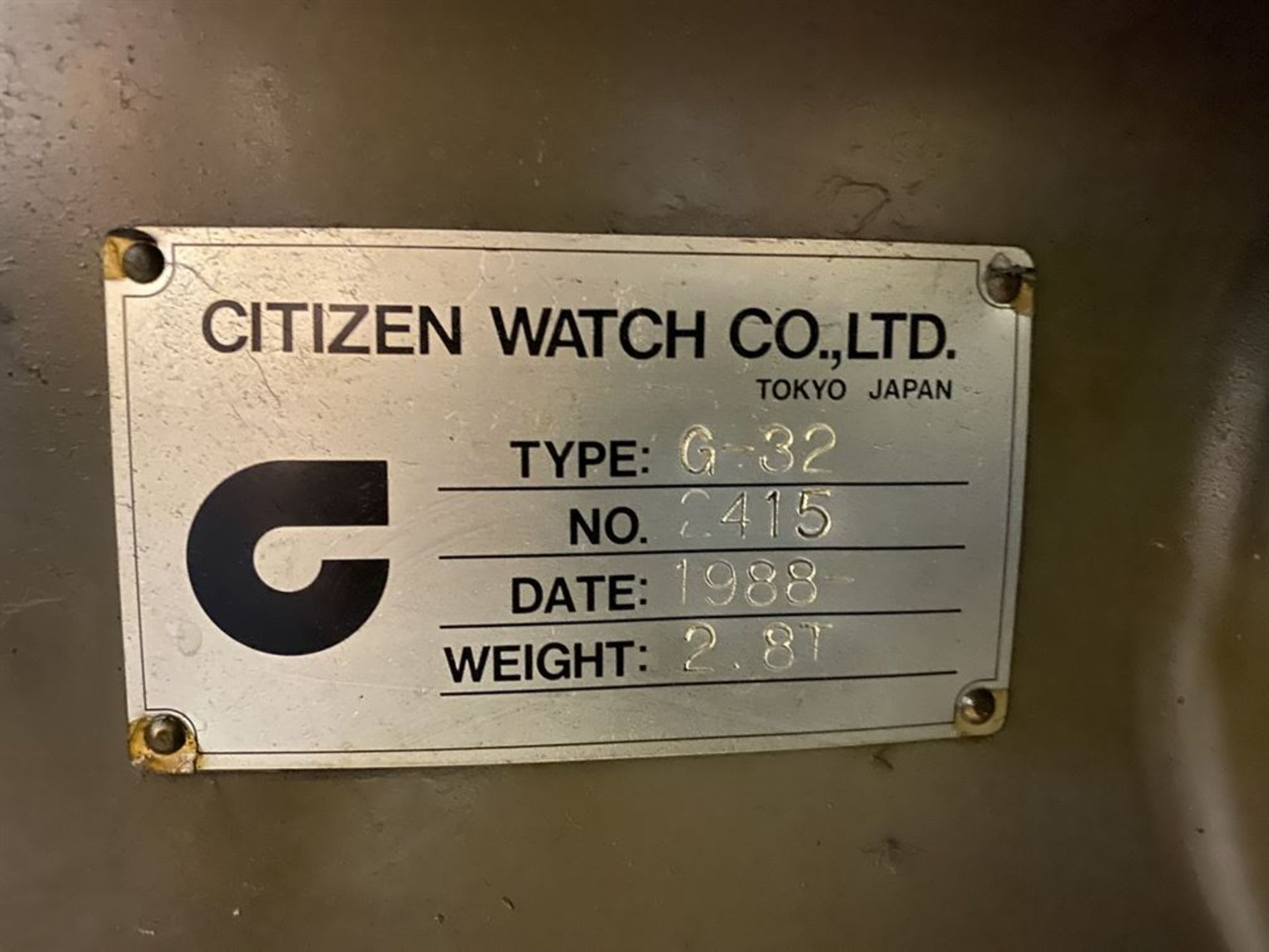 CITIZEN CINCOM G32 Swiss Screw Machine, s/n 2415 - Image 6 of 6