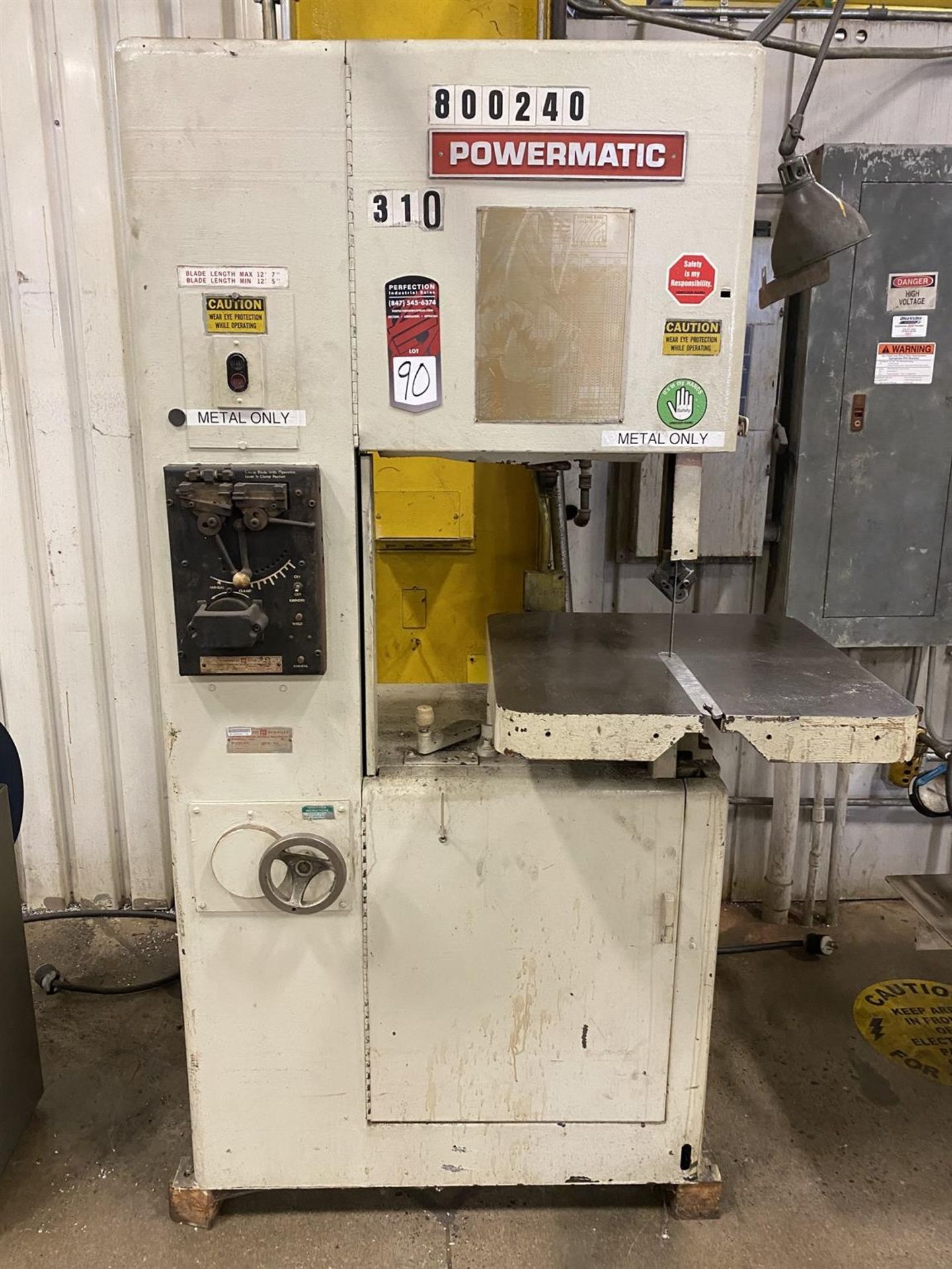 POWERMATIC 87 Vertical Bandsaw, s/n 8187093 - Image 2 of 6