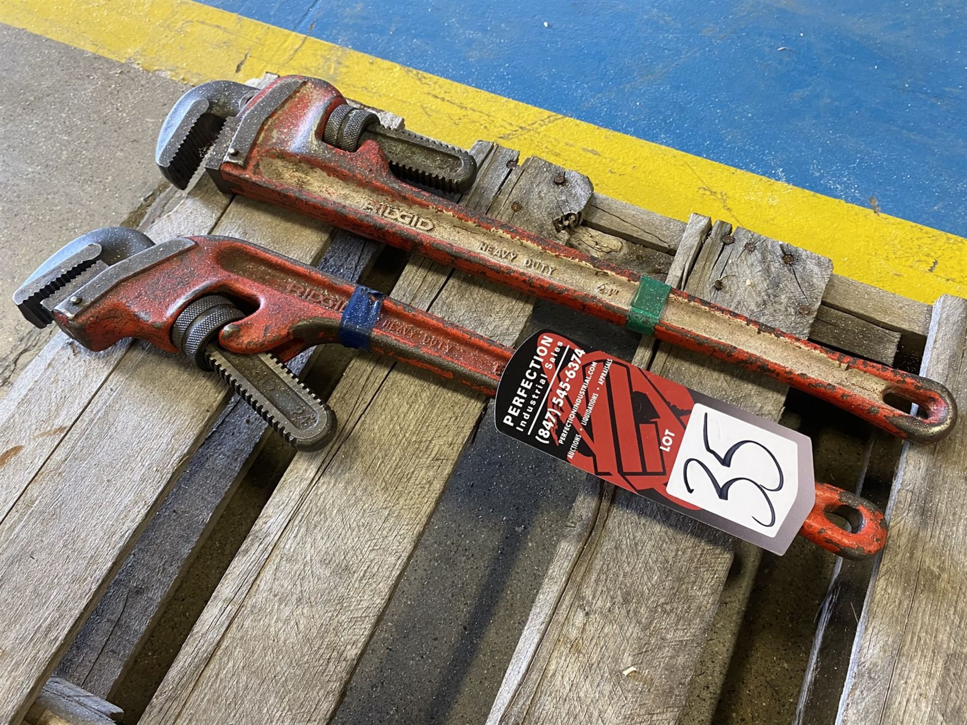 Lot of (2) RIDGID 24" Pipe Wrenches