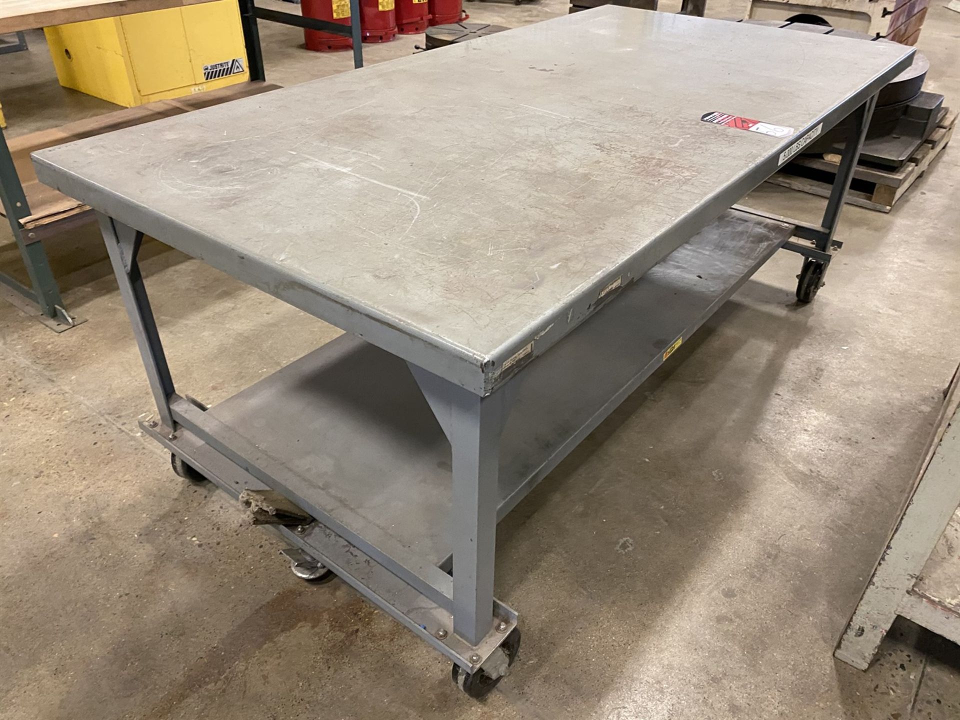 Heavy Duty Rolling Steel Table, 42" x 84"