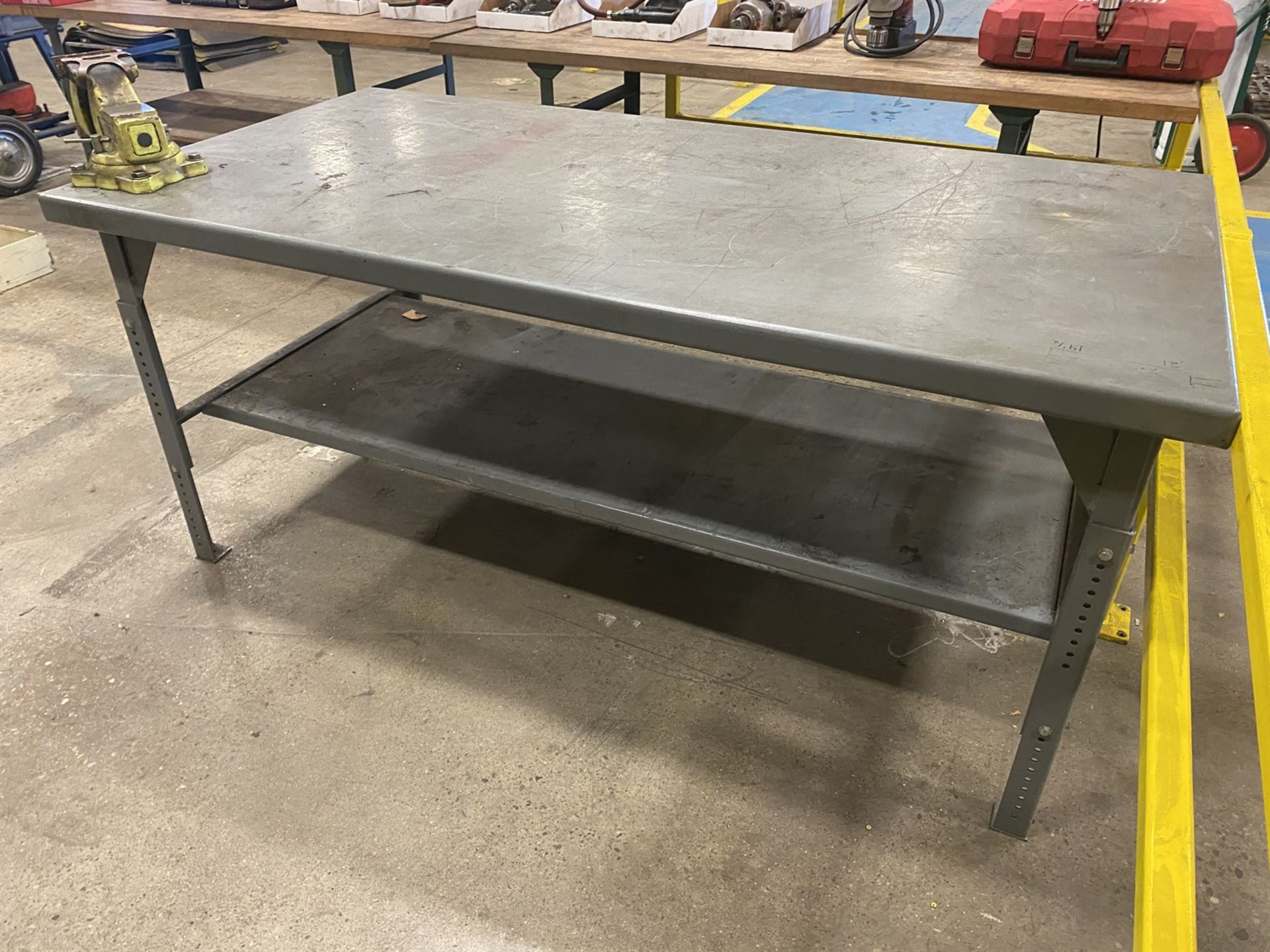 Heavy Duty Steel Table w/ Wilton Bench Vise - Image 2 of 2