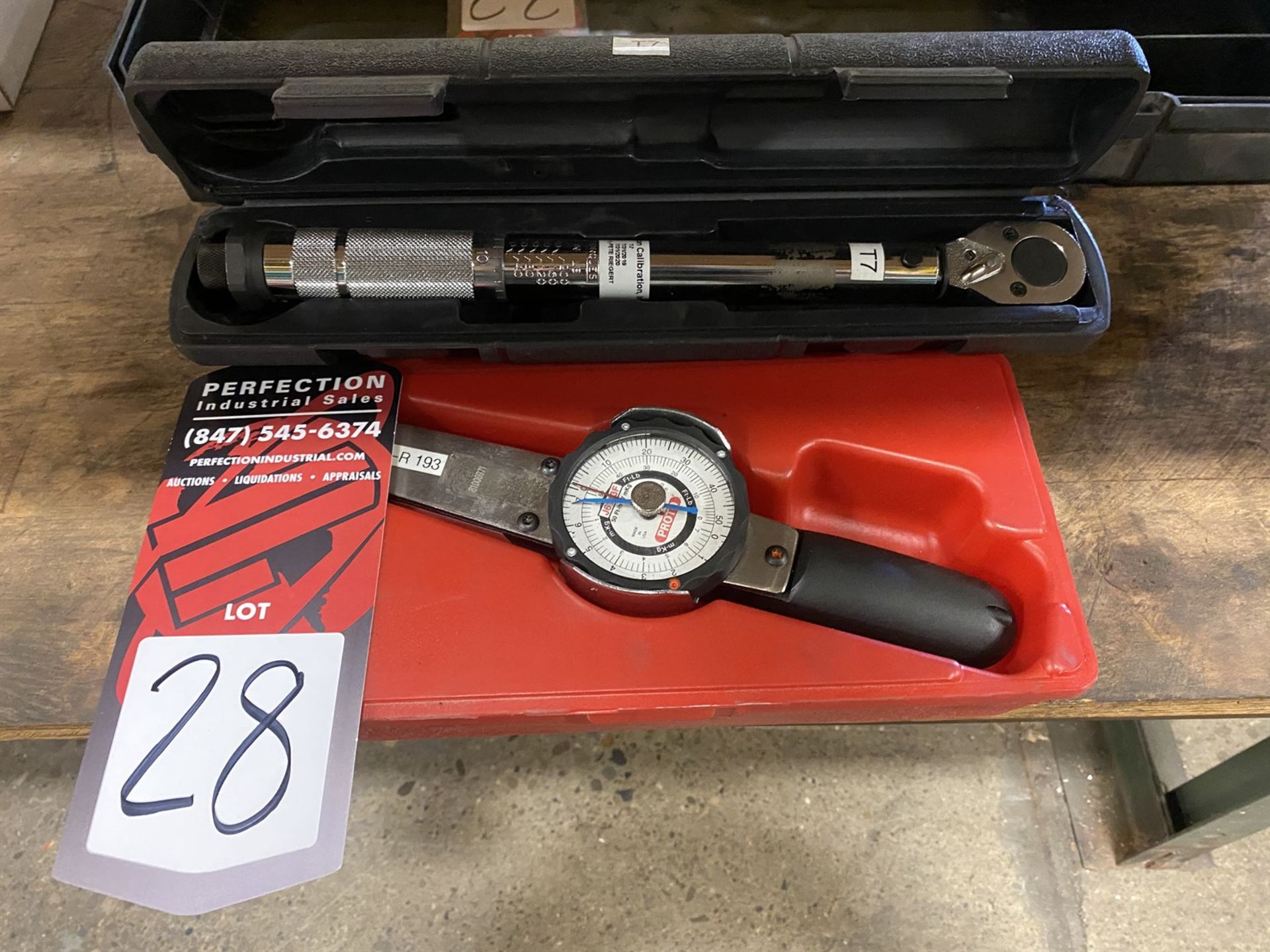 Lot Comprising PROTO 3/8" Torque Wrench and Unknown Make 1/4" Torque Wrench