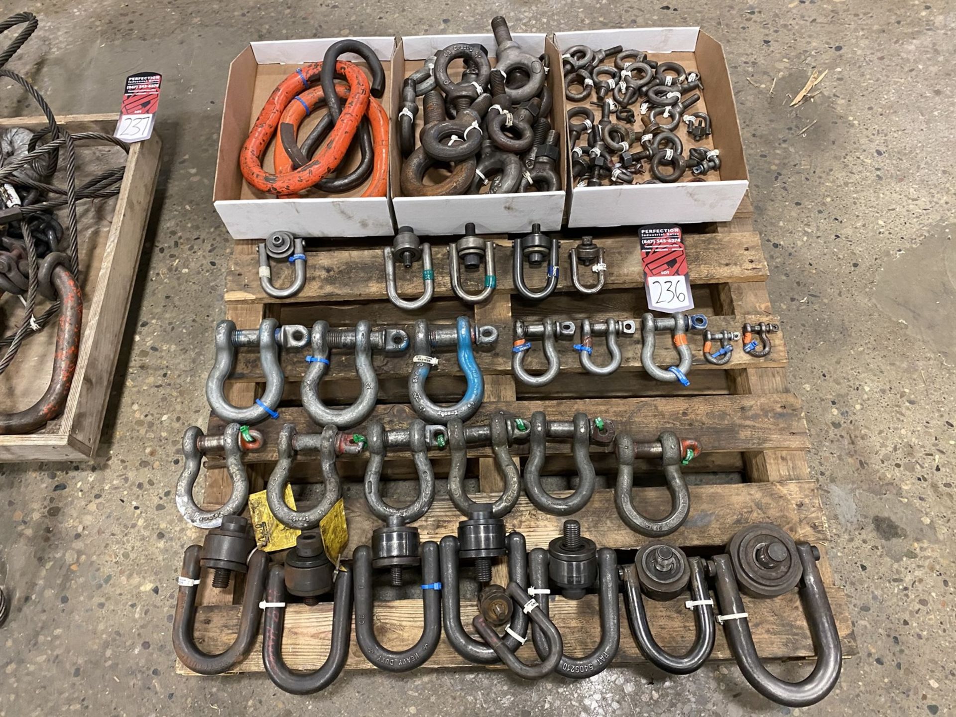 Lot of Hoist Rings, Eye Bolts, and Clevises