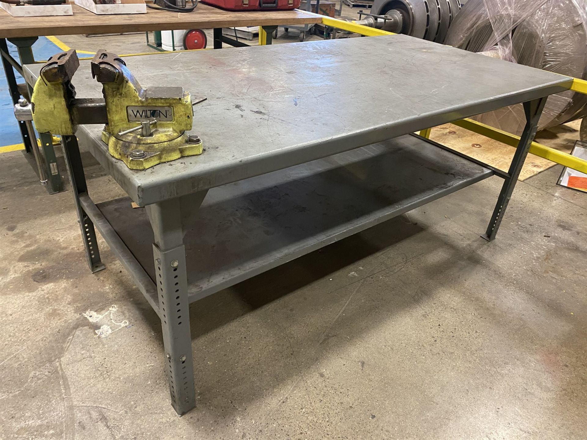 Heavy Duty Steel Table w/ Wilton Bench Vise