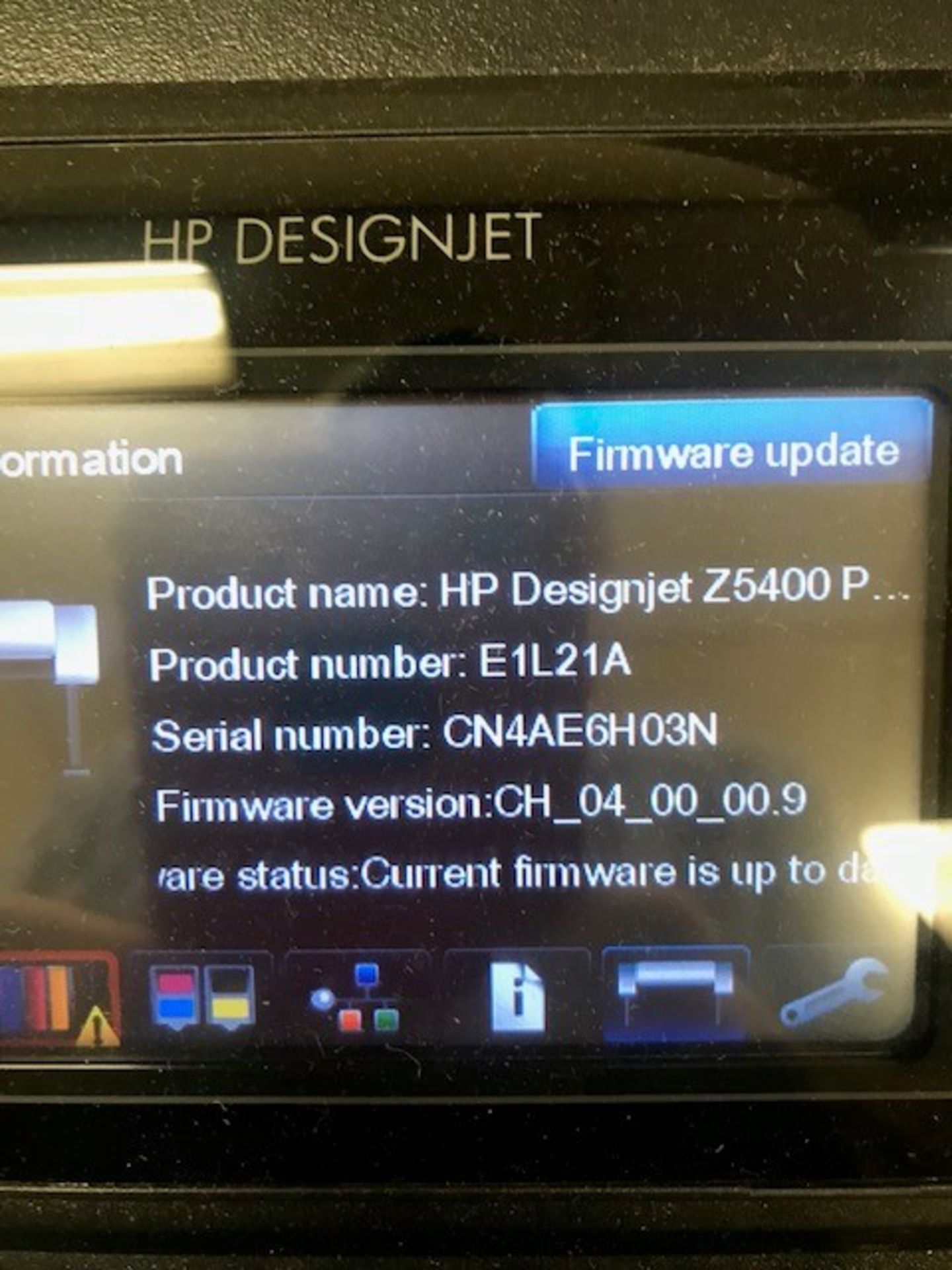 HP DesignJet Z5400 42" Plotter, s/n CN4AE6H03N - Image 3 of 3