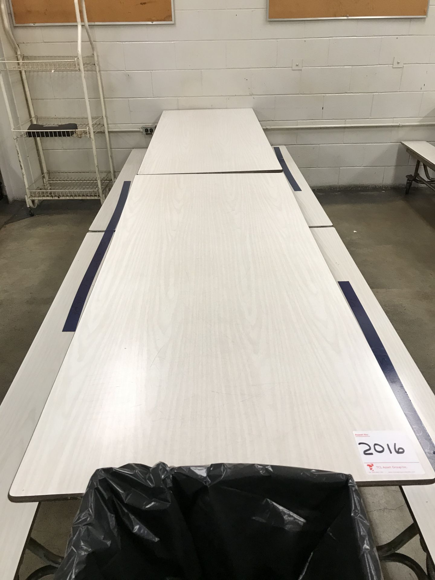 CAFETERIA TABLE & BENCH, Approx. 144 X 29 X 29 in.