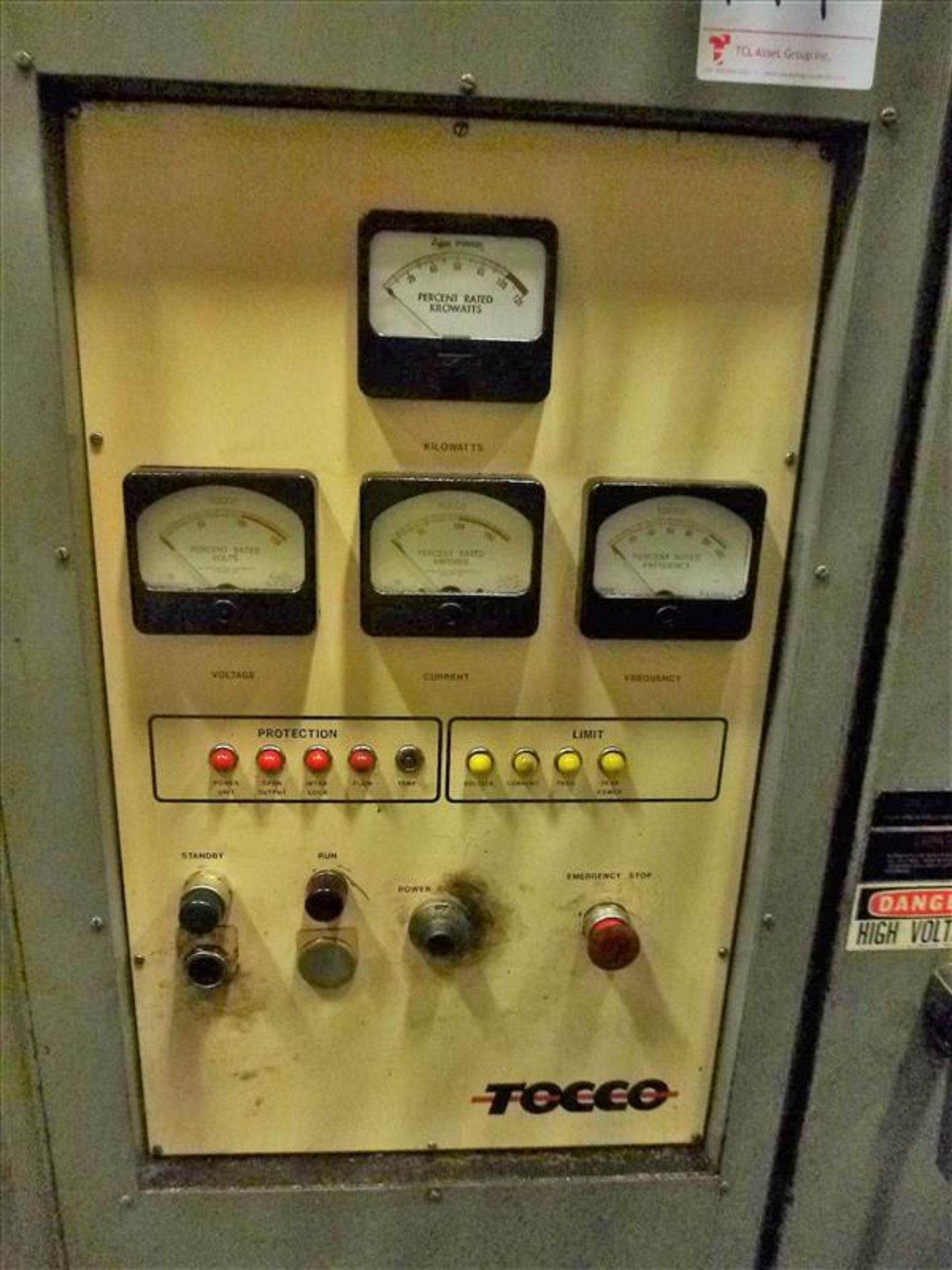 TOCCO Hardener Unit w/ TOCCOTRON 5EA 150 kw RF Generator, s/n 12-2042-11B c/w Distilled Water, TOCCO - Image 13 of 20