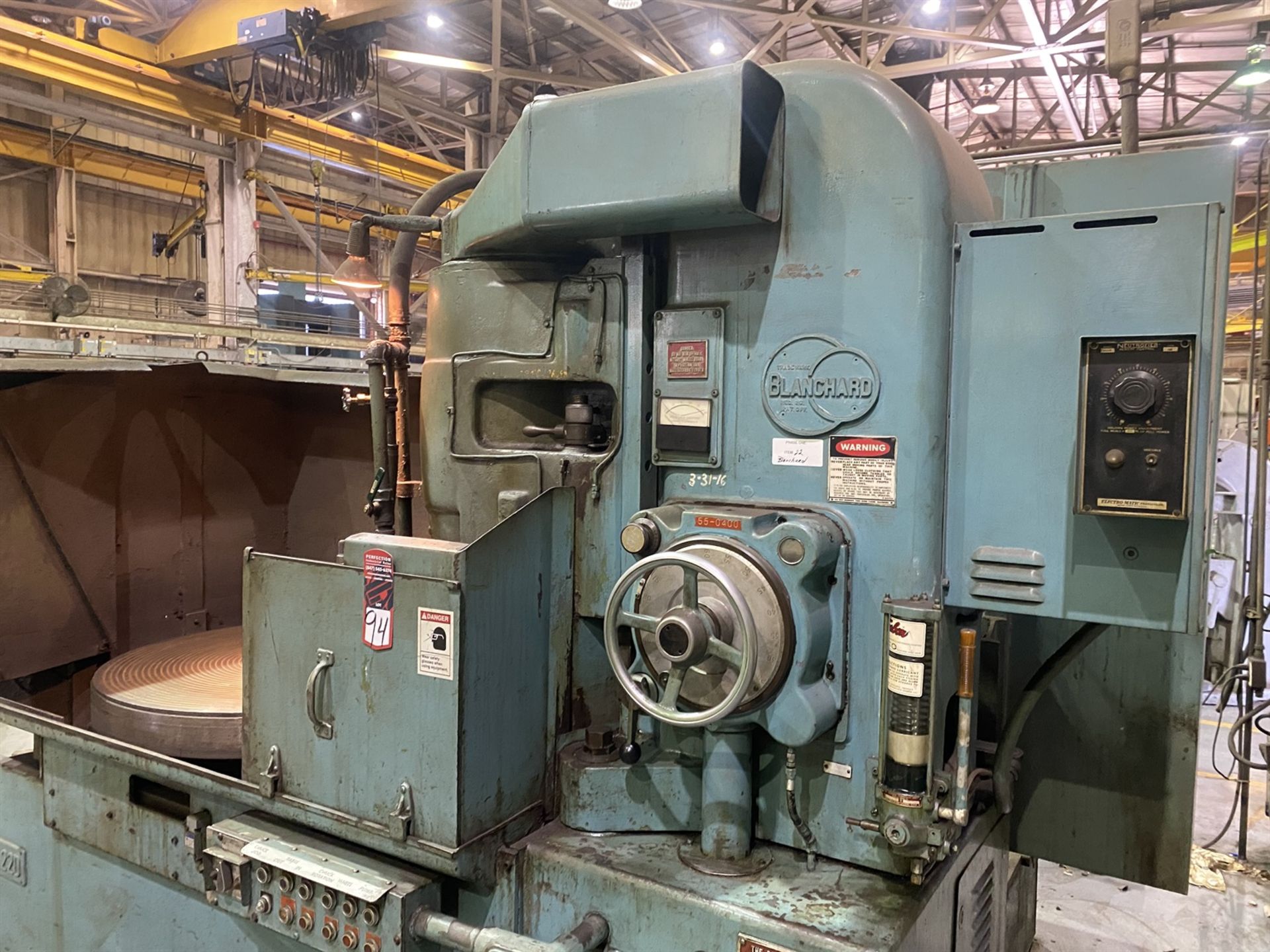 Blanchard 22D Rotary Surface Grinder, s/n 13322, 42" Magnetic Chuck, 1/2" Chuck Life, 16” Under - Image 5 of 9