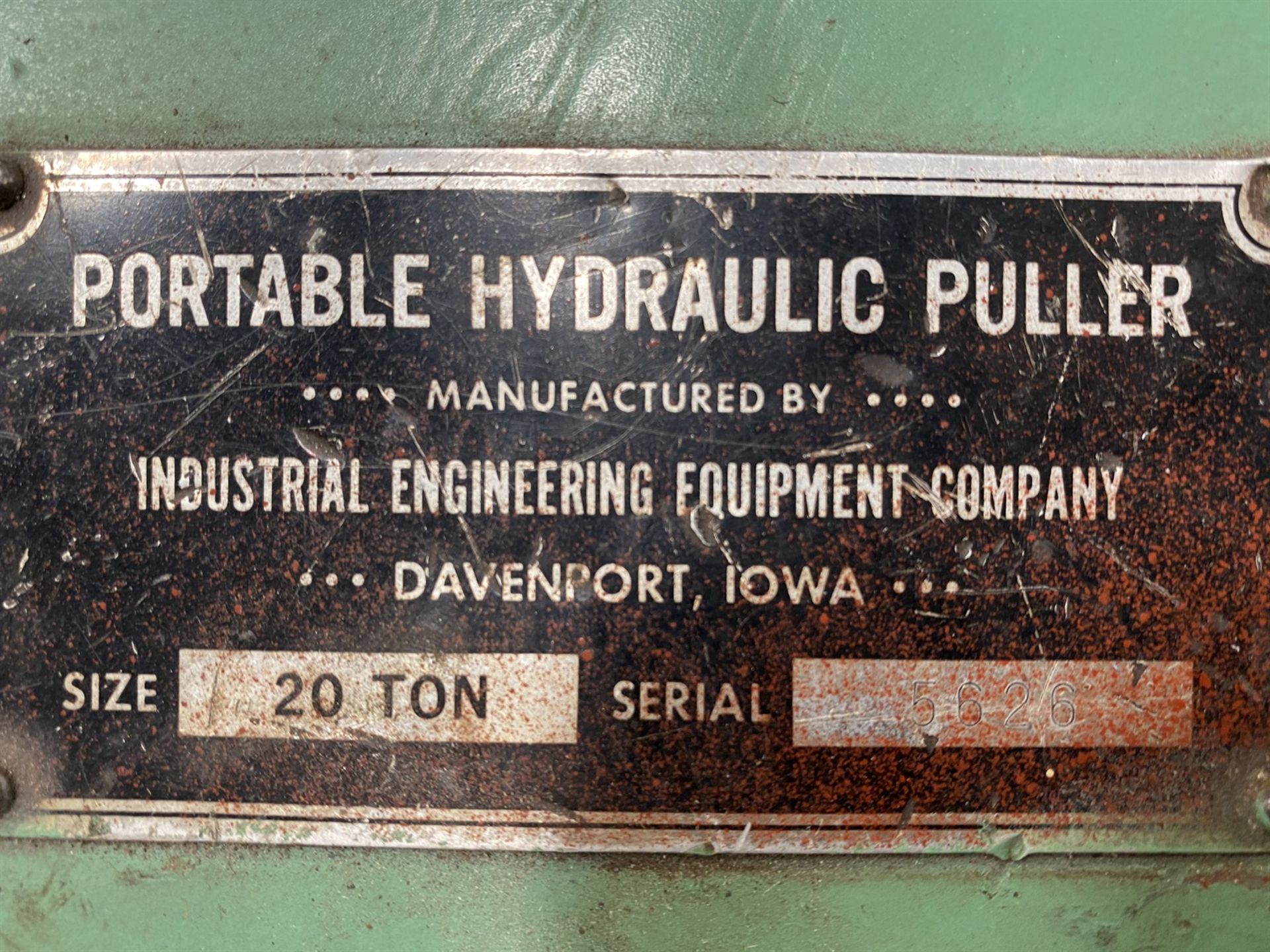 INDUSTRIAL ENGINEERING 20 Ton Puller Press, s/n 5816 - Image 4 of 5