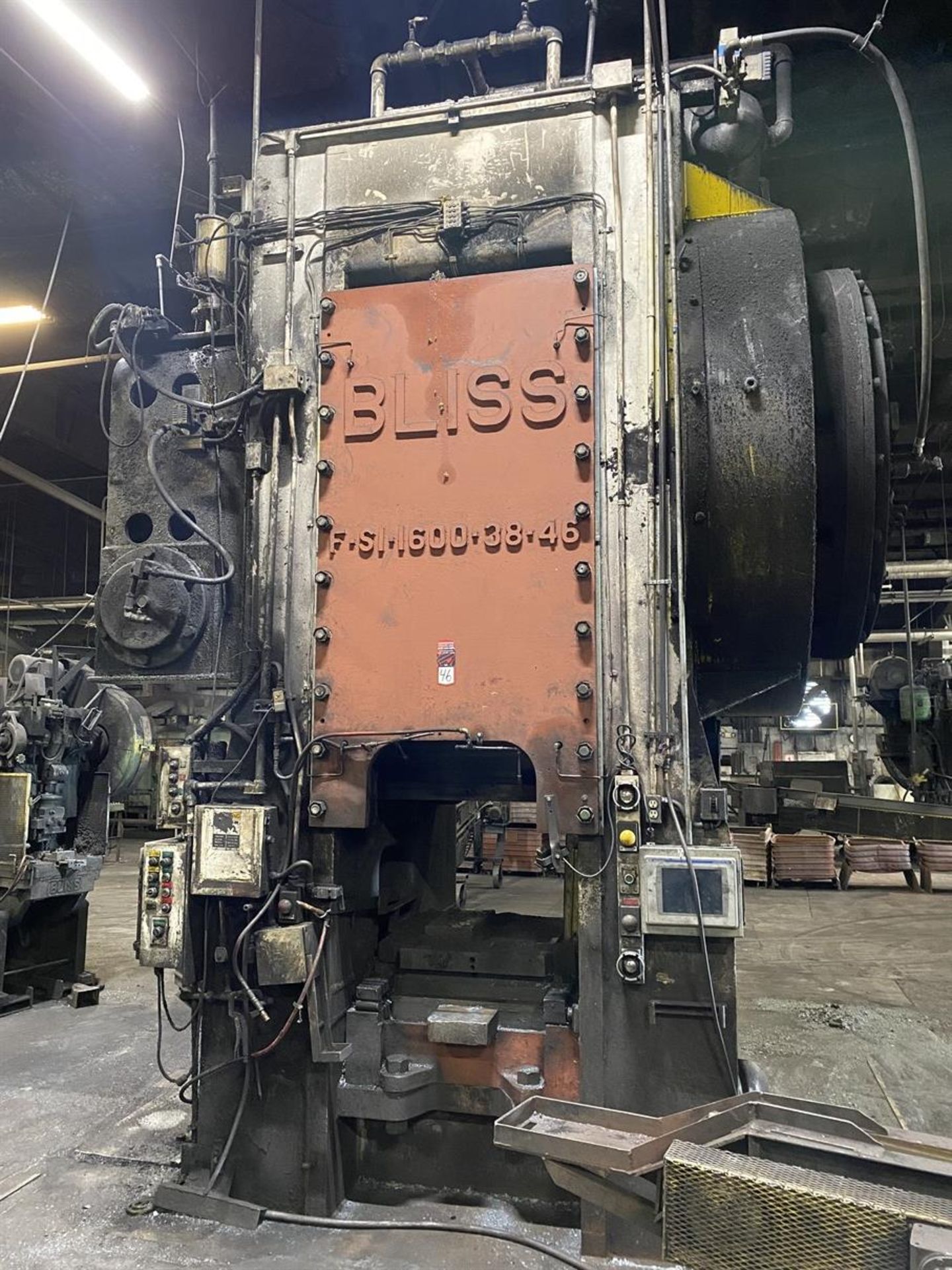 BLISS F-S1-1600-38-46 Forging Press, s/n CN-2752, 1600 Ton Capacity, 38” x 46” Bed, Allen Bradley