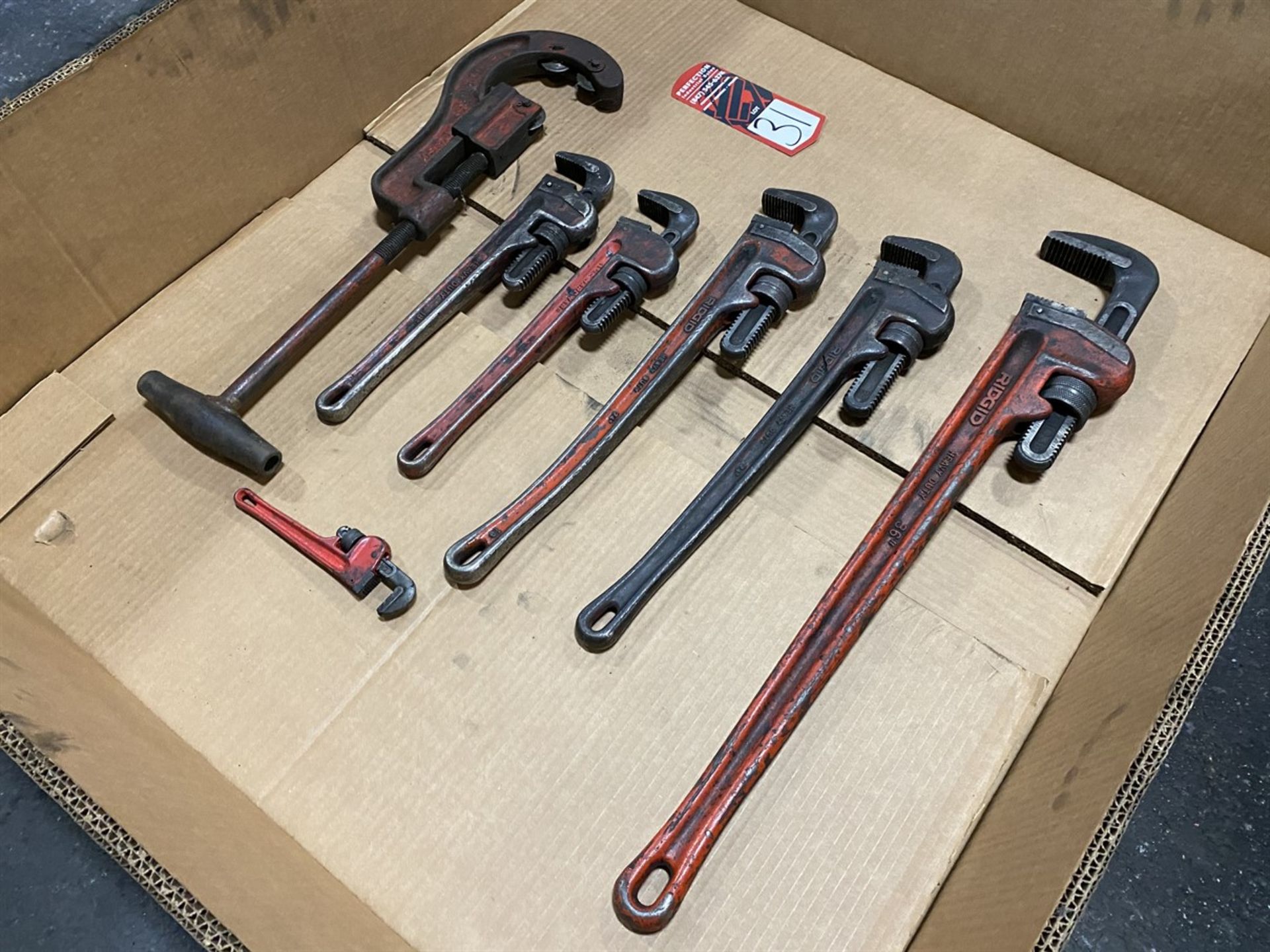 Lot of Assorted Pipe Wrenches and Pipe Cutter