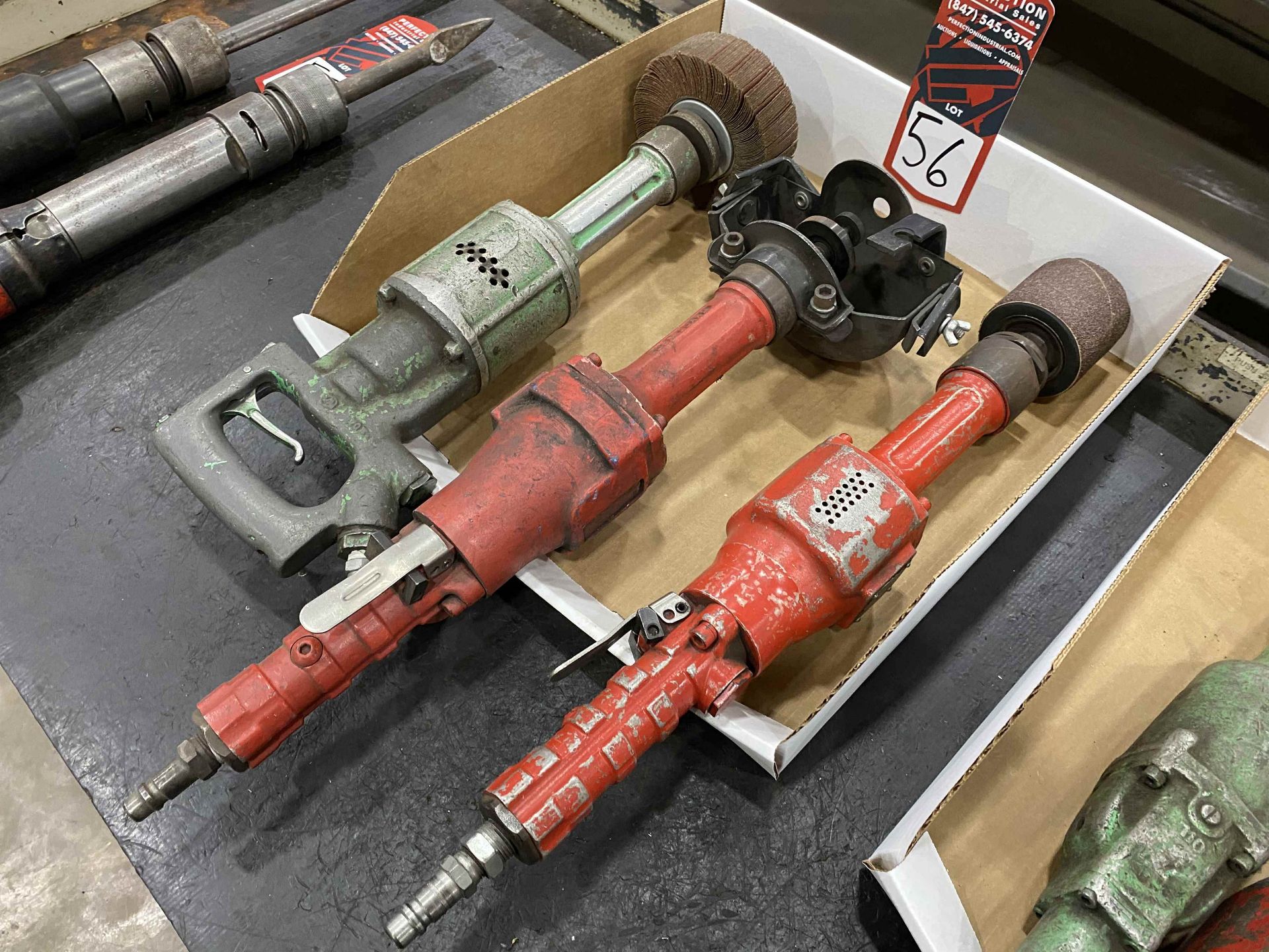 Lot of (3) Pneumatic Horizontal Wheel Grinders