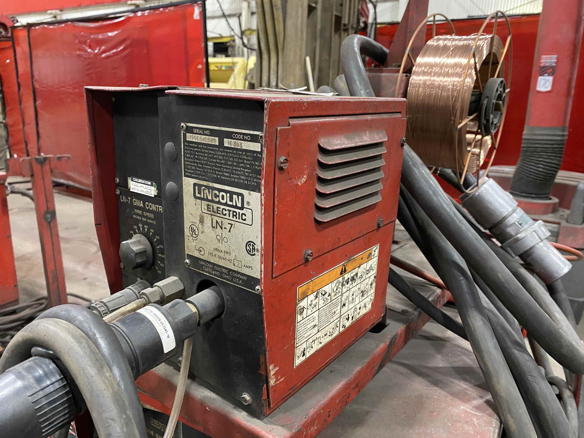 LINCOLN IDEALARC DC-400 Arc Welder, s/n AC-722653, w/ LINCOLN LN-7 Wire Feed - Image 5 of 5