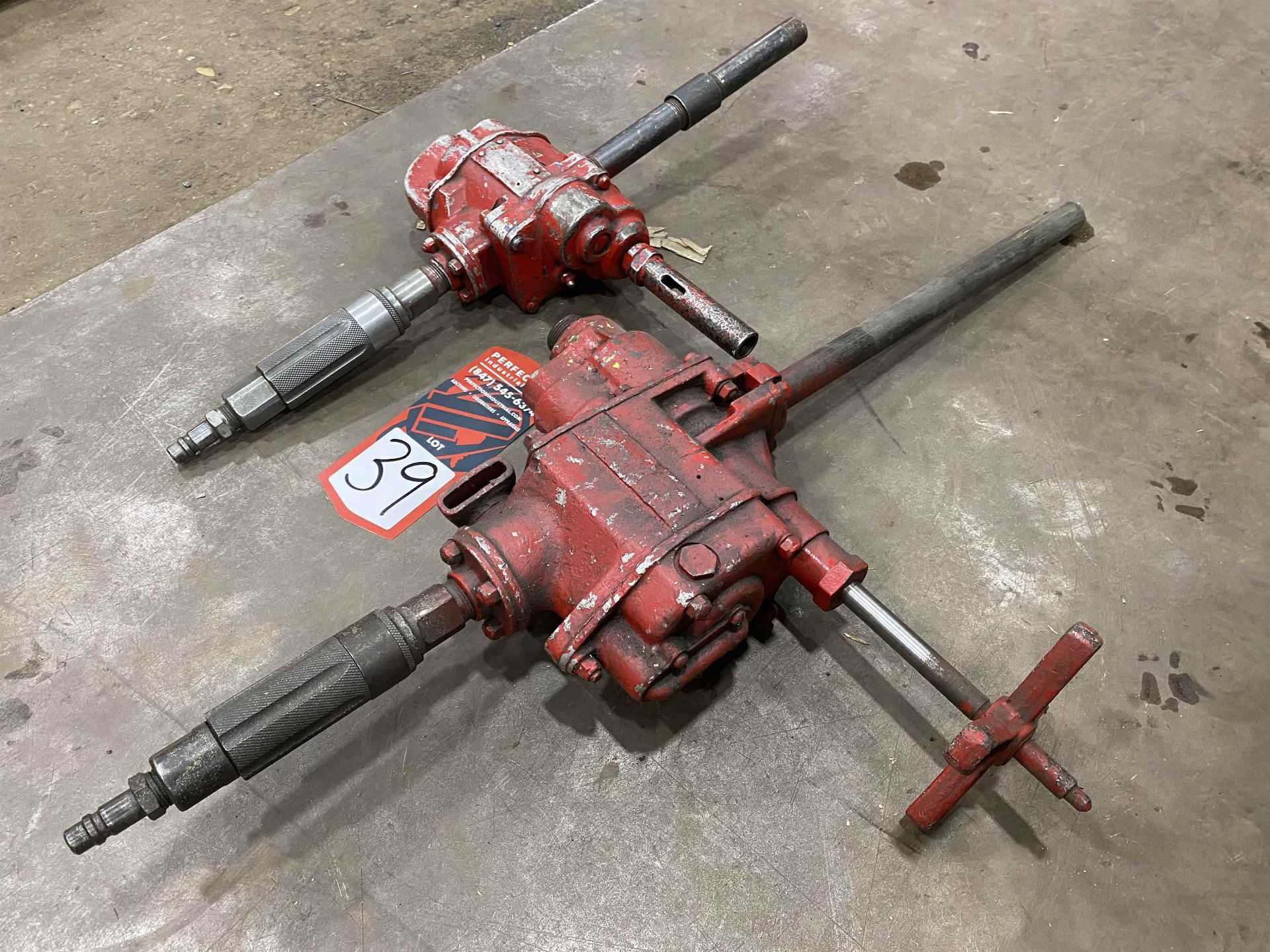 Lot Comprising (2) Pneumatic Multi-Vane Drills w/ INDEPENDANT Pneumatic 3/4" Drive Air Ratchet - Bild 2 aus 2