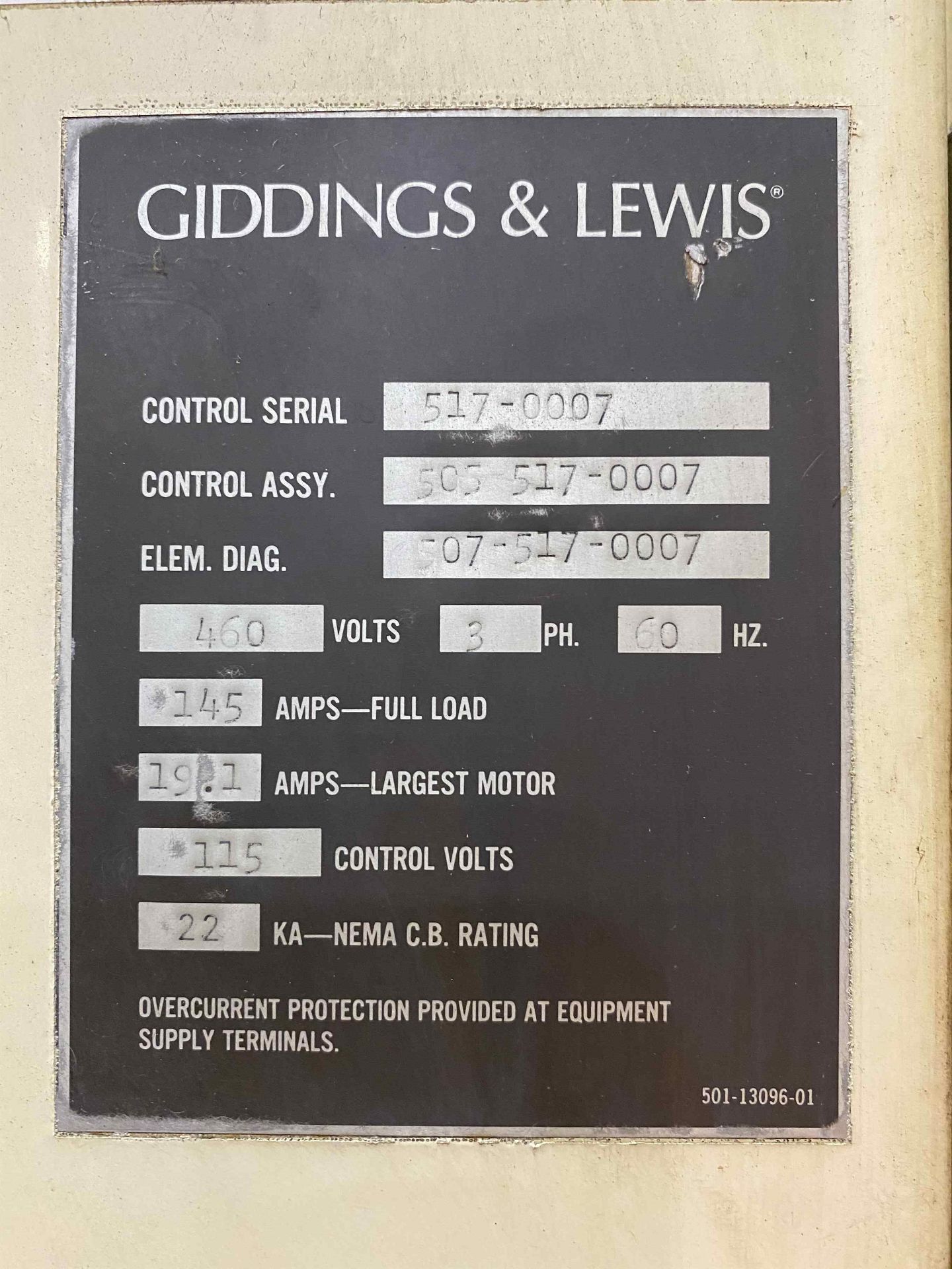 GIDDINGS & LEWIS 108-VTC 108” CNC Vertical Boring Mill, s/n 57-0007-94, w/ G & L 8000 CNC Control, - Bild 9 aus 9