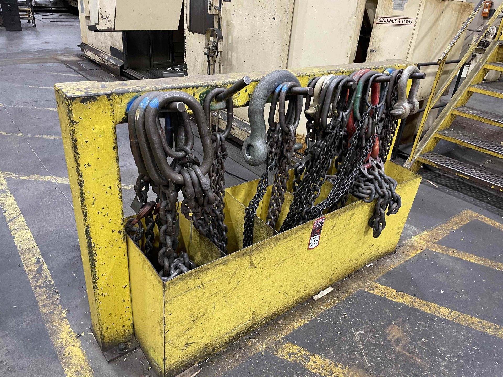 Rigging Rack w/ Assorted Lifting Chains - Image 2 of 2