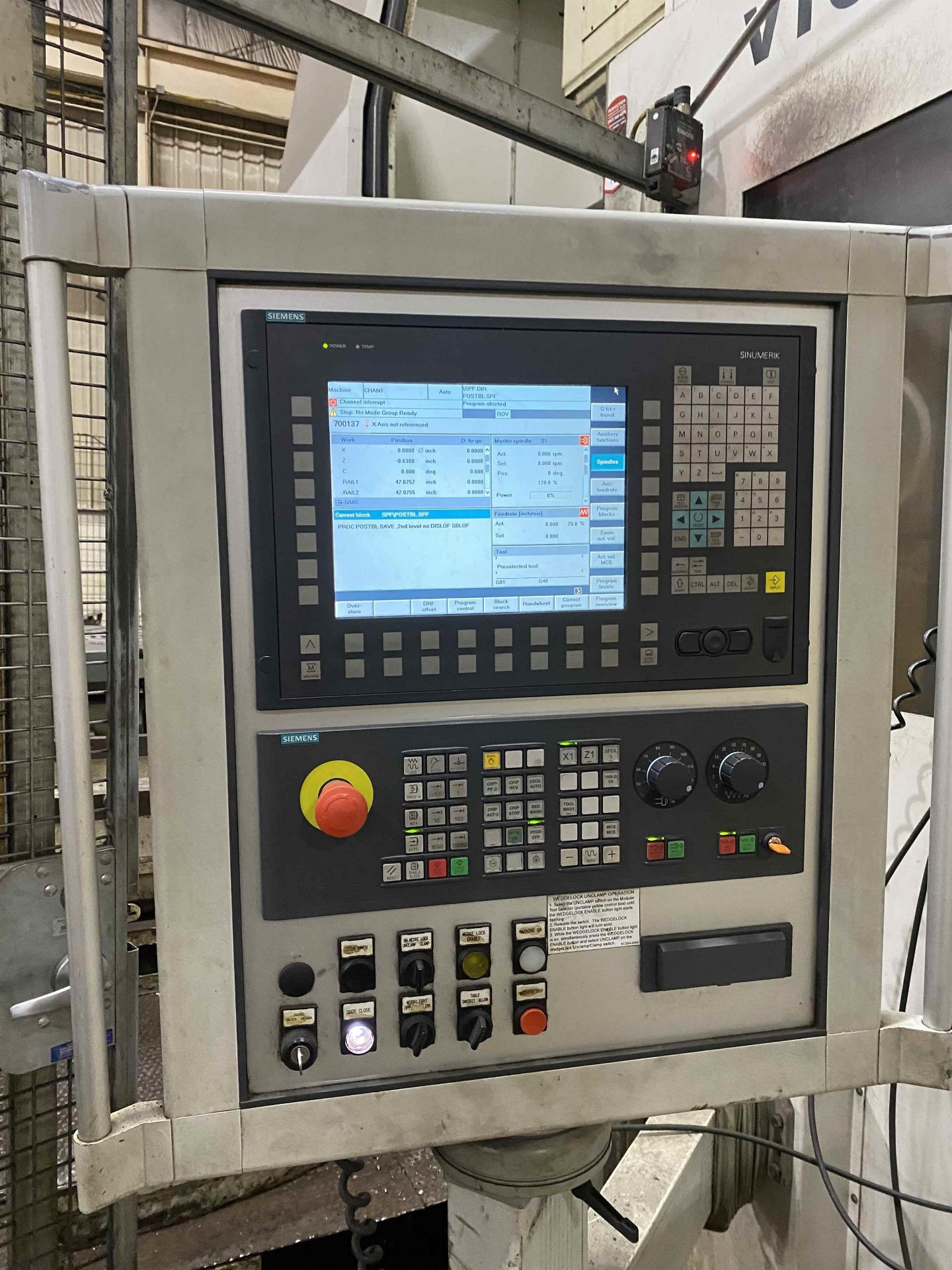 2009 GIDDINGS & LEWIS MAG VTC-1600 CNC Vertical Turning / Milling Center, s/n 524-0093, w/ SIEMENS - Image 8 of 17