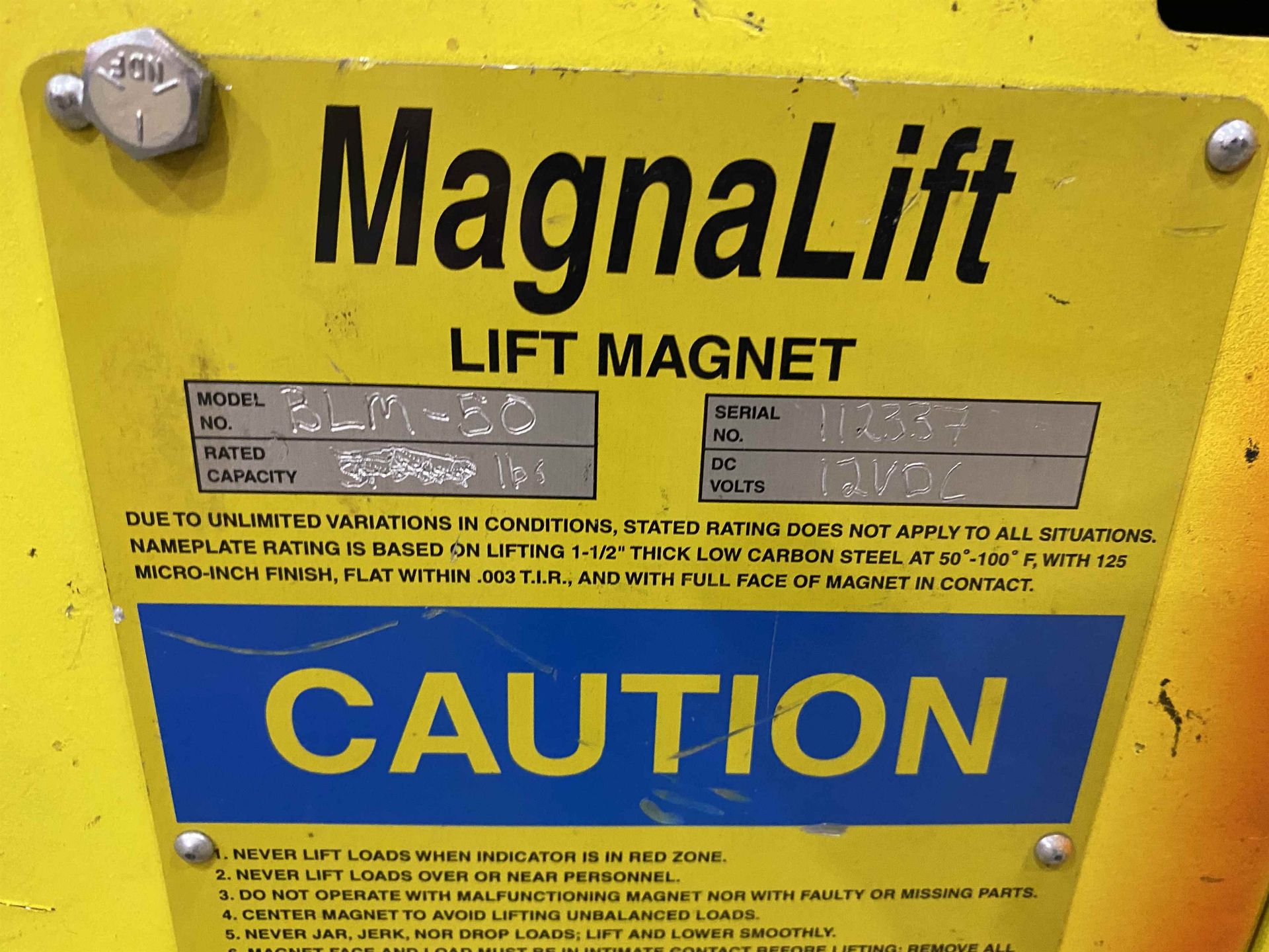 MAGNALIFT 4,500 LB Electric Lifting Magnet - Image 3 of 3