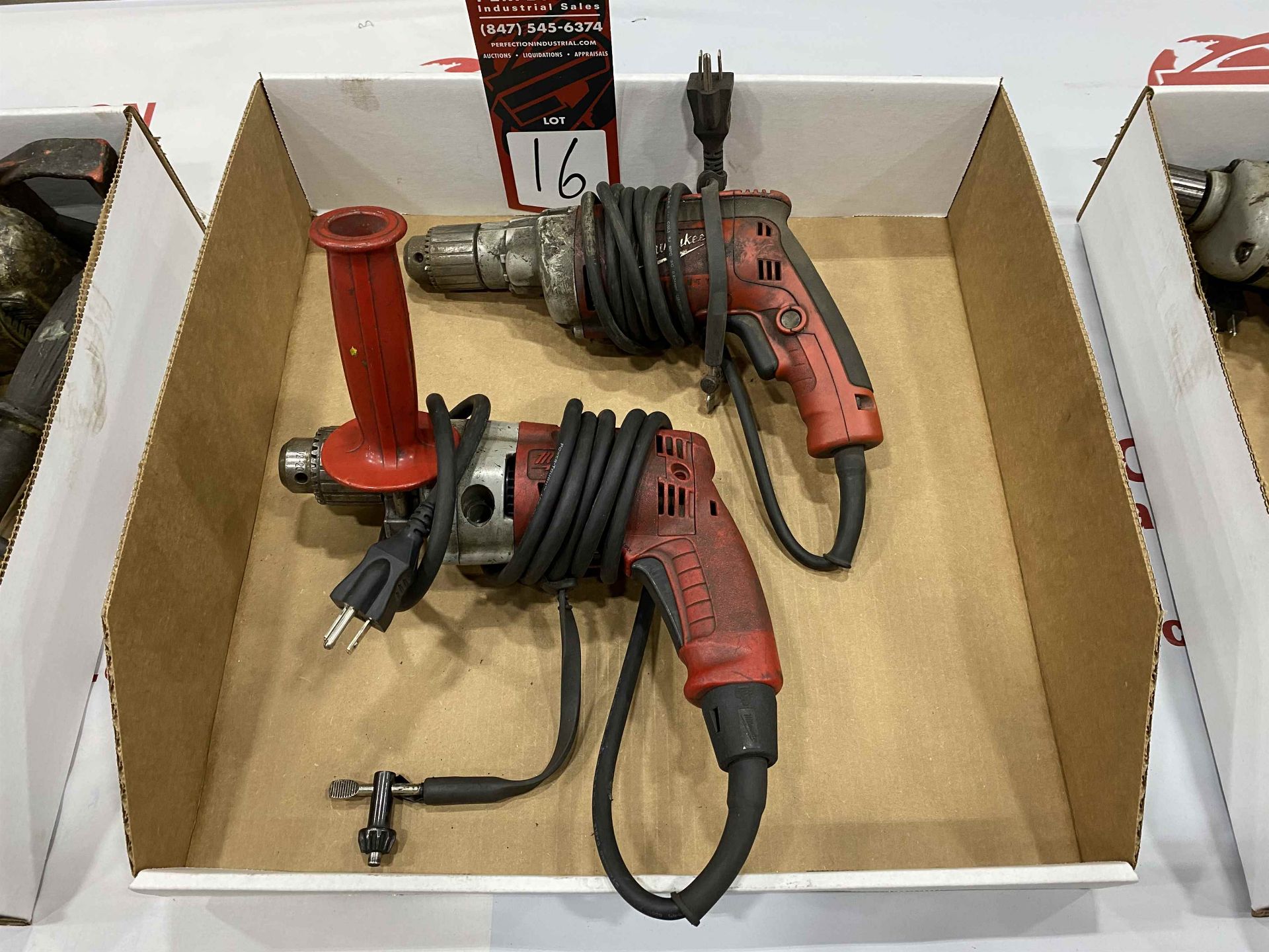 Lot Comprising (1) MILWAUKEE 3/8" Drill and (1) MILWAUKEE 1/2 " Drill