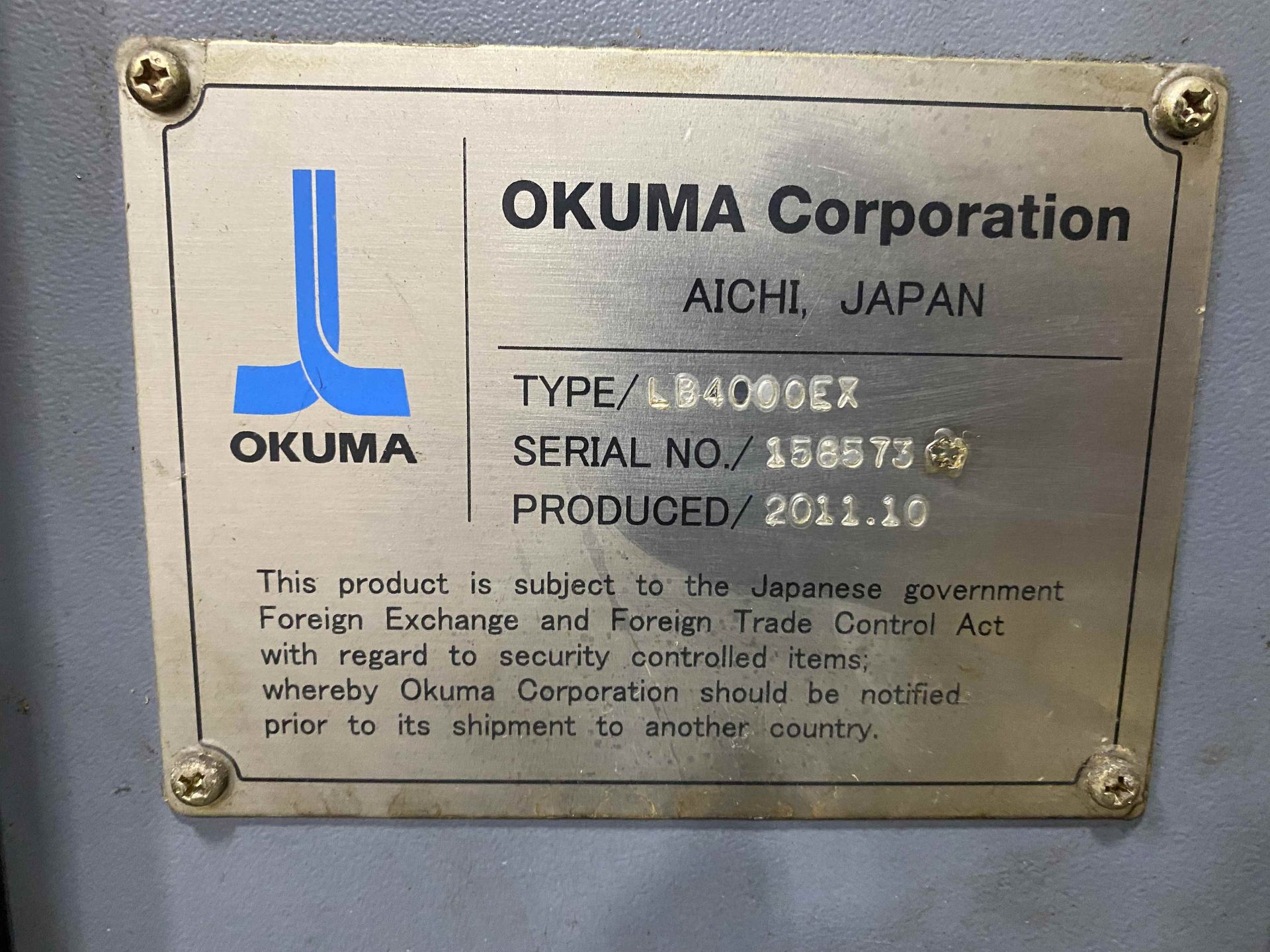 2011 OKUMA SPACETURN LB4000-EX-BBMY CNC Turning Center, s/n 158573, w/ OSP-P200LA CNC Control, 26. - Image 8 of 8