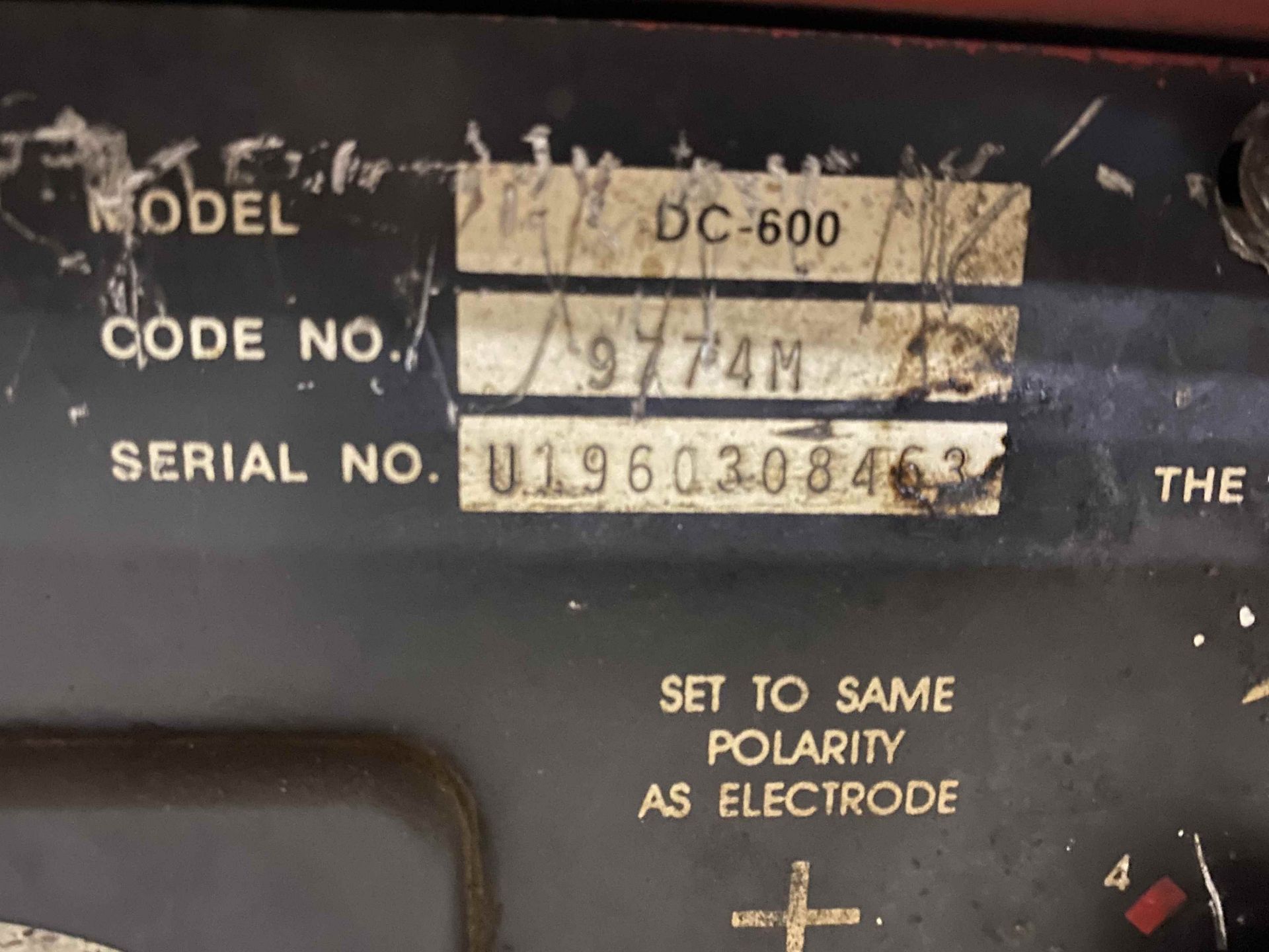 LINCOLN IDEALARC DC-600 Arc Welder, s/n U1960308463, w/ Dual LINCOLN LN-9F Wire Feeders and Boom - Image 3 of 5