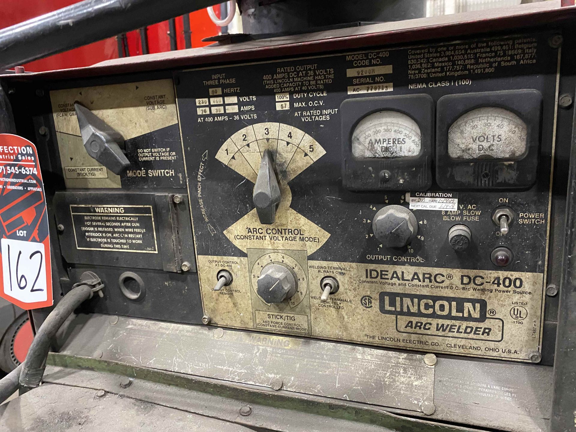LINCOLN IDEALARC DC-400 Arc Welder, s/n AC-779713, w/ LINCOLN LN-9 Wire Feed - Image 2 of 4