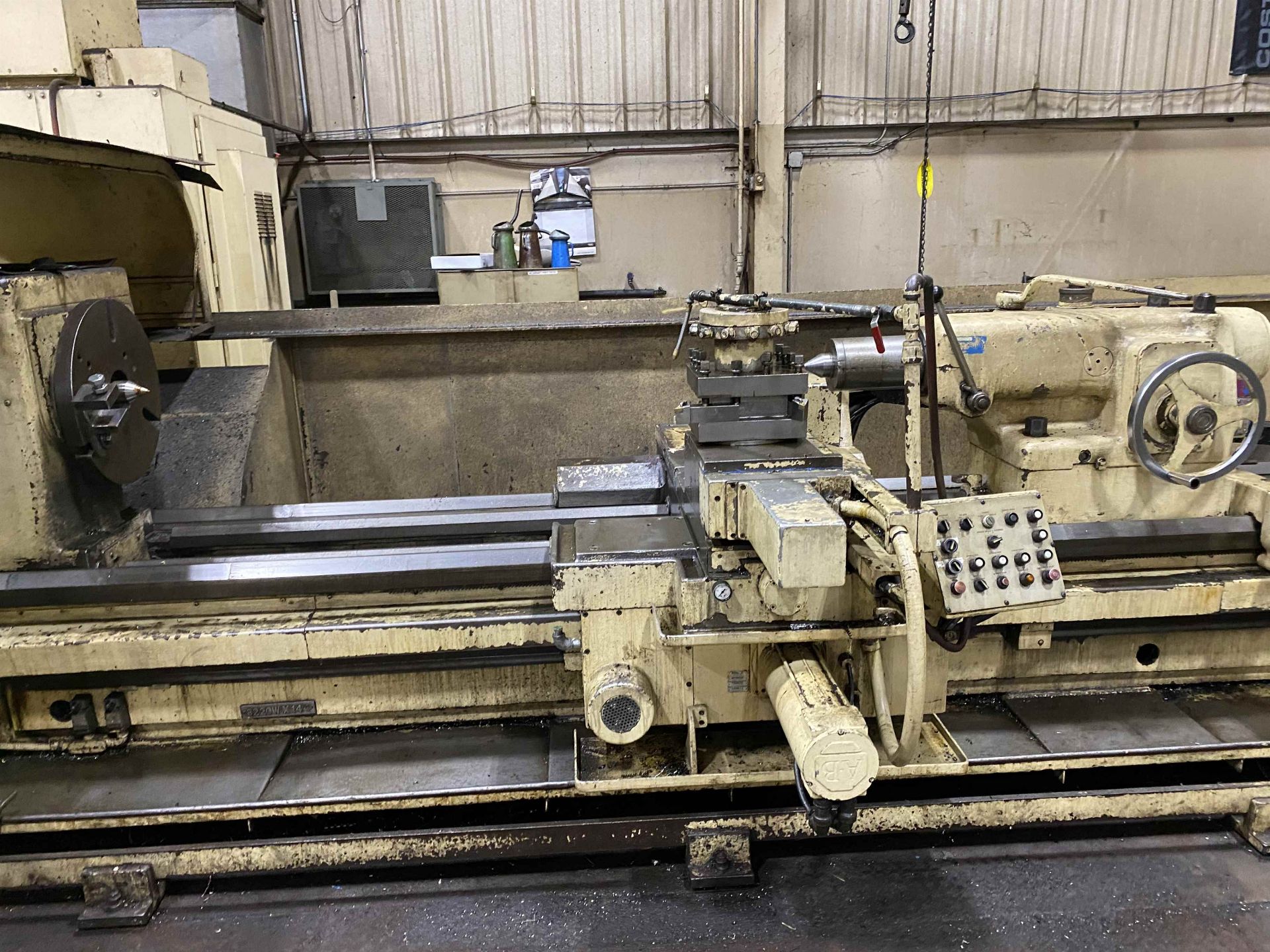 36” x 144” AMERICAN 3220Wx144 CNC Lathe, w/ G & L 8000 CNC Control, 144″ Centers, 36” Swing - Image 3 of 10