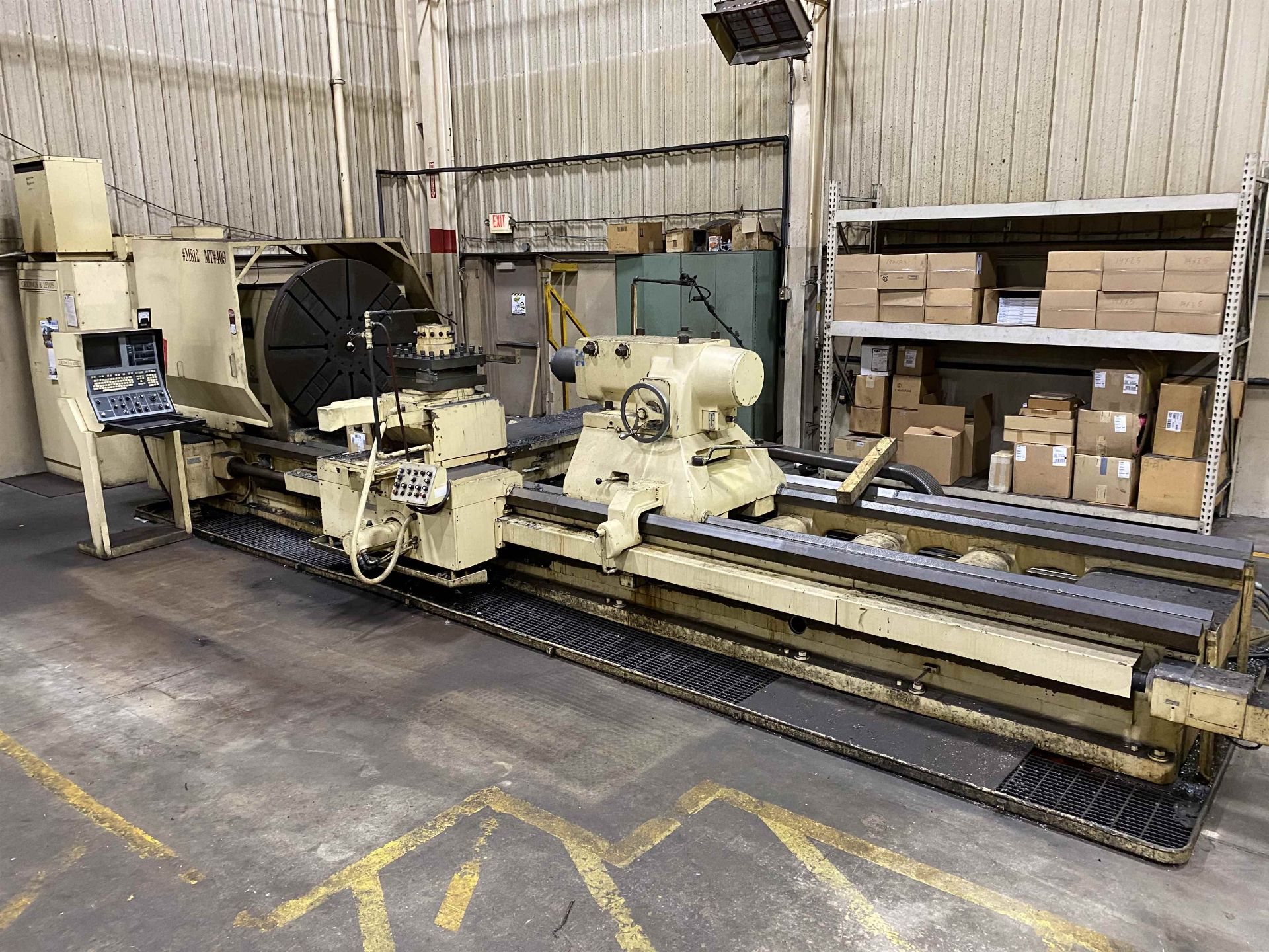 60” x 180” AMERICAN 6040x180 CNC Lathe, s/n 79039-74, w/ G&L 8000 CNC Control, 180″ Centers, 60” Swi