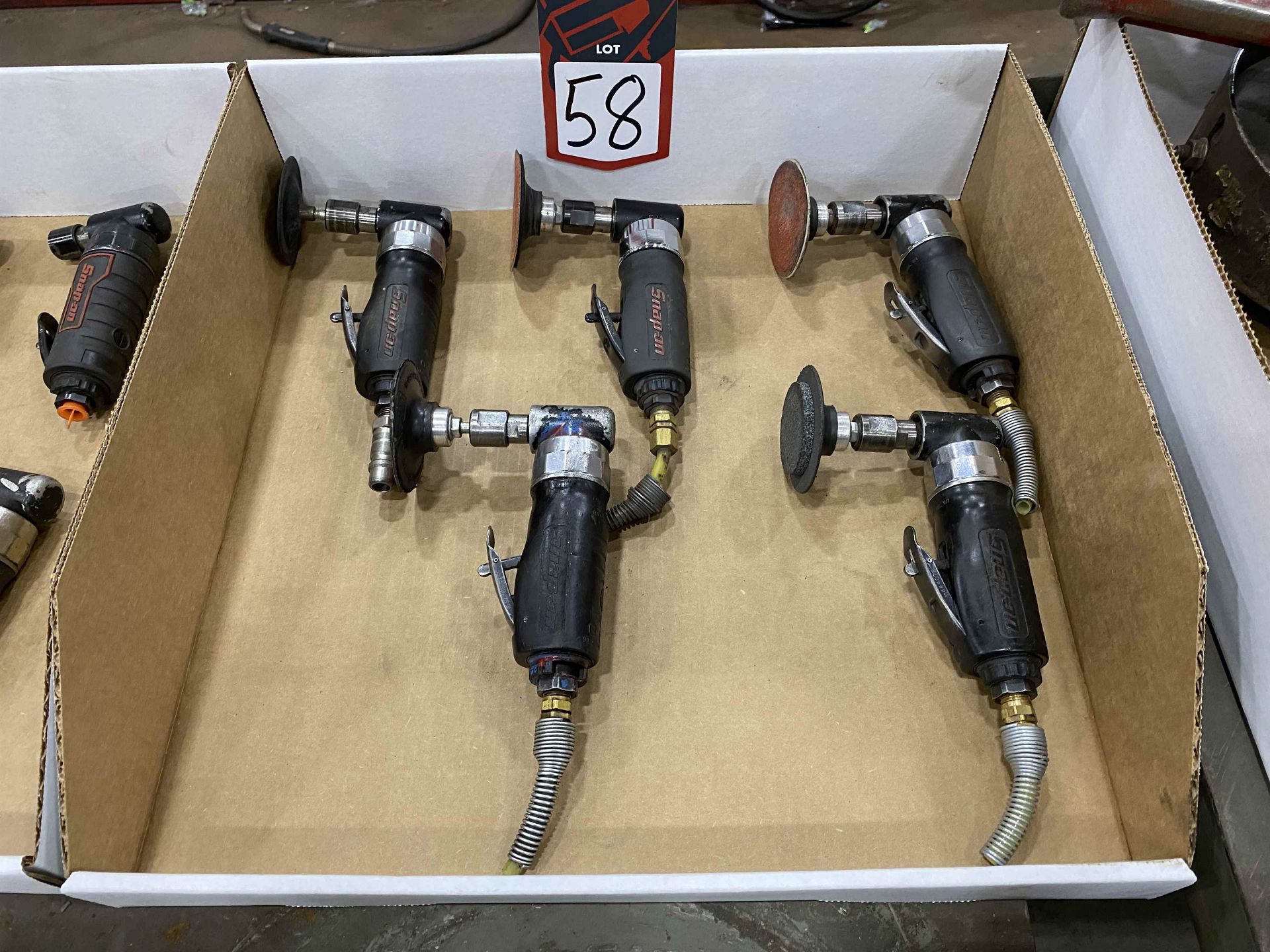 Lot of Pneumatic Right Angle Grinders