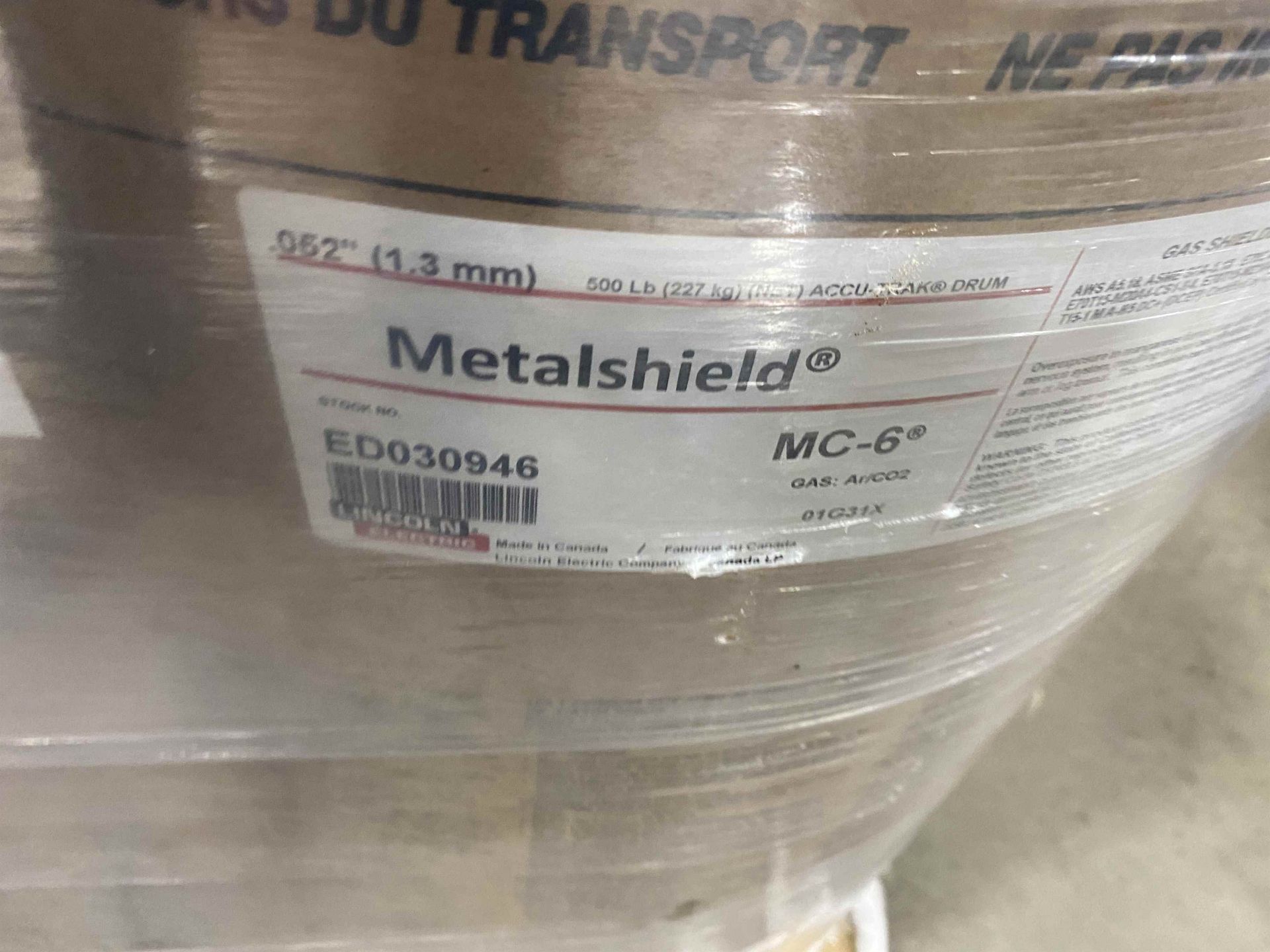 Lot of (4) Drums of LINCOLN Metalshield MC-6 .052" Welding Wire - Image 3 of 3