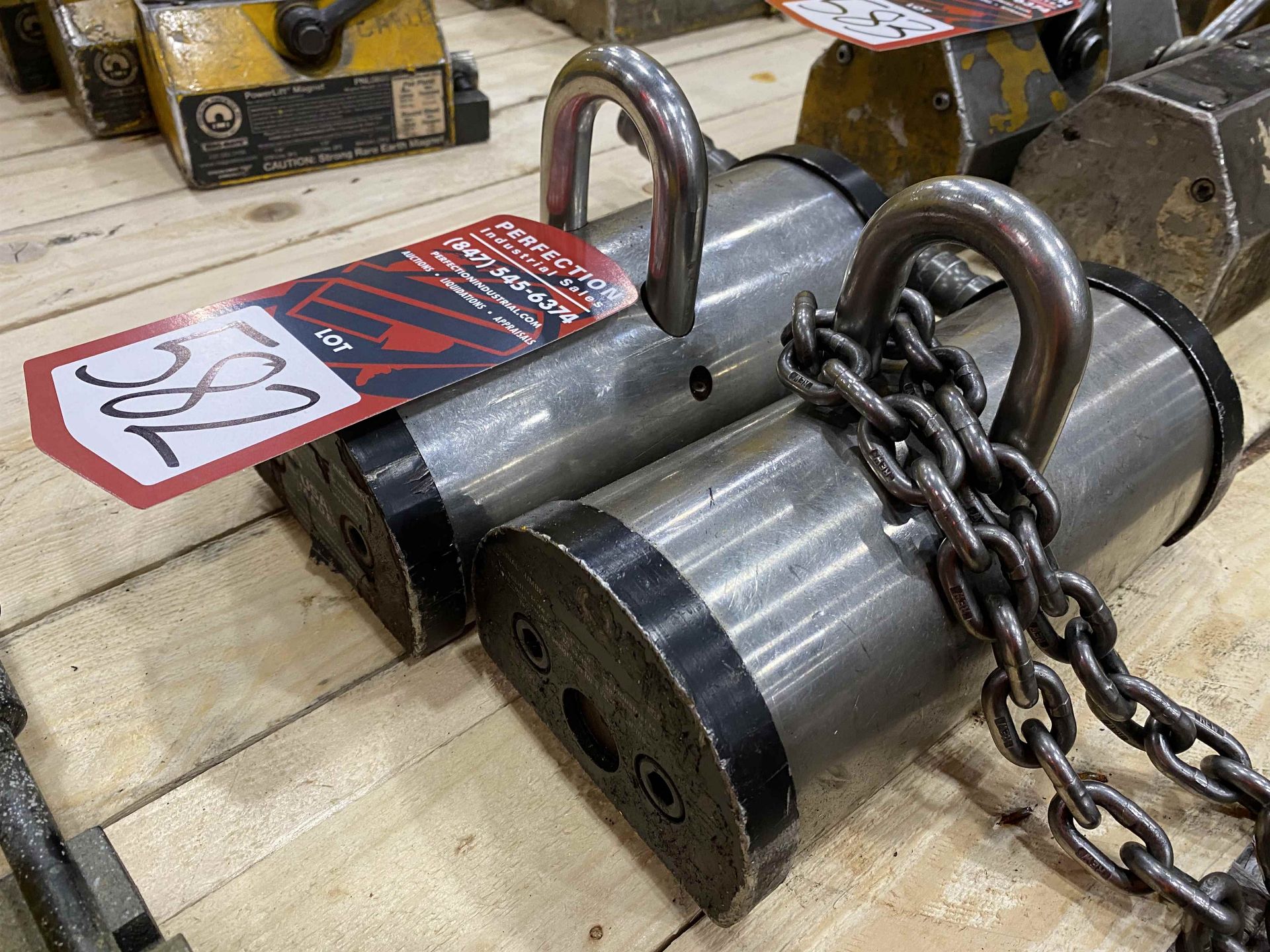 Pair of 1,600 Lb. Lifting Magnets