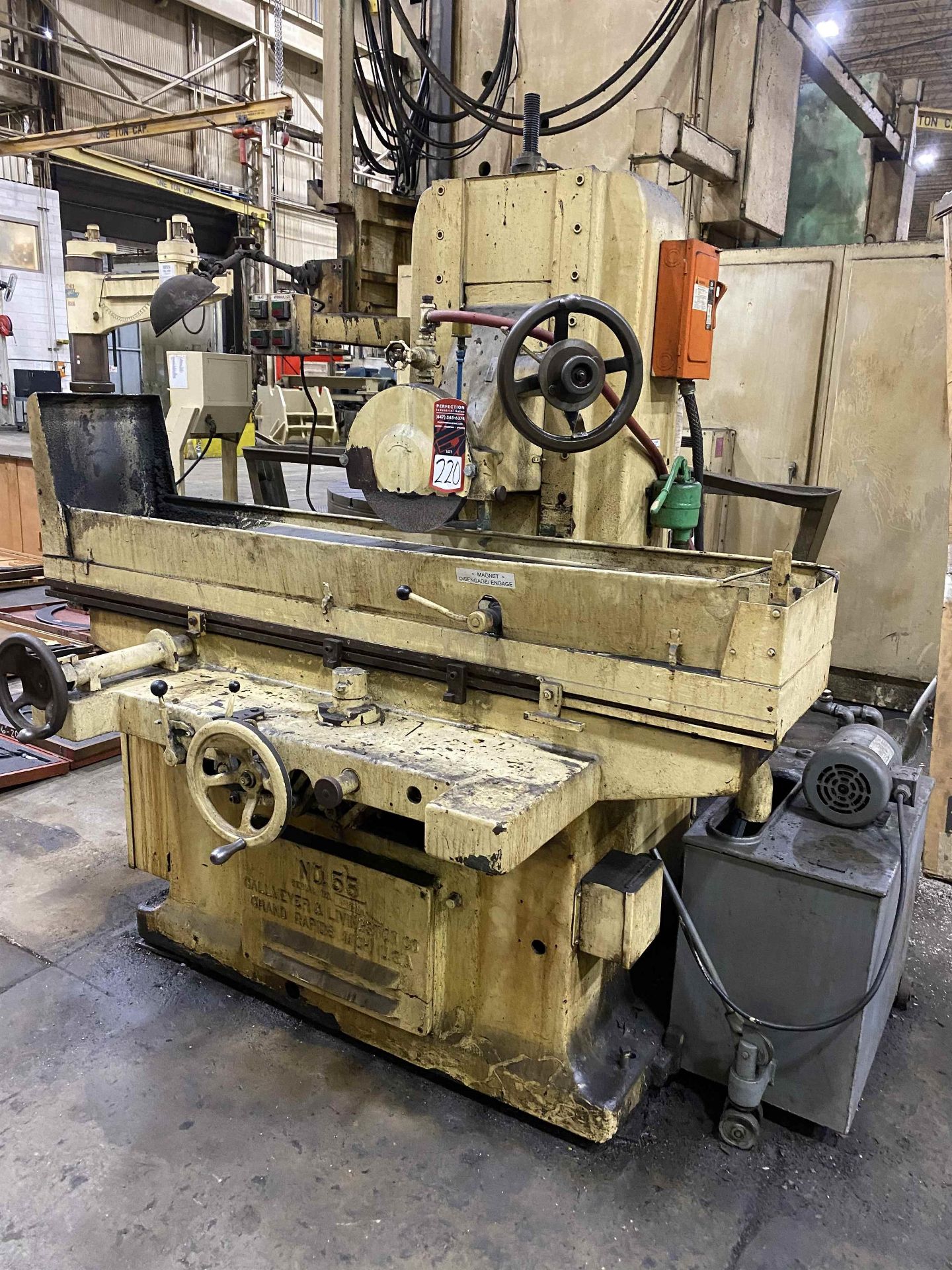 GALLMEYER & LIVINGSTON No 55 Hyd. Surface Grinder, s/n S-55254