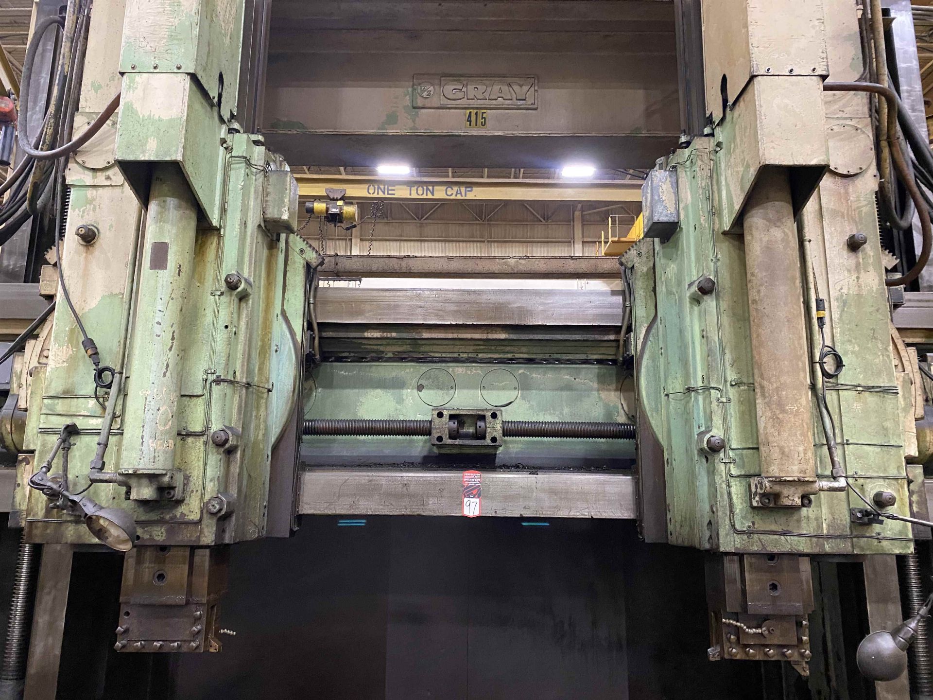 GRAY 144” CNC Vertical Boring Mill, s/n 9927, w/ G & L 8000 CNC Control, 151" Max. Swing, 144" - Image 4 of 9