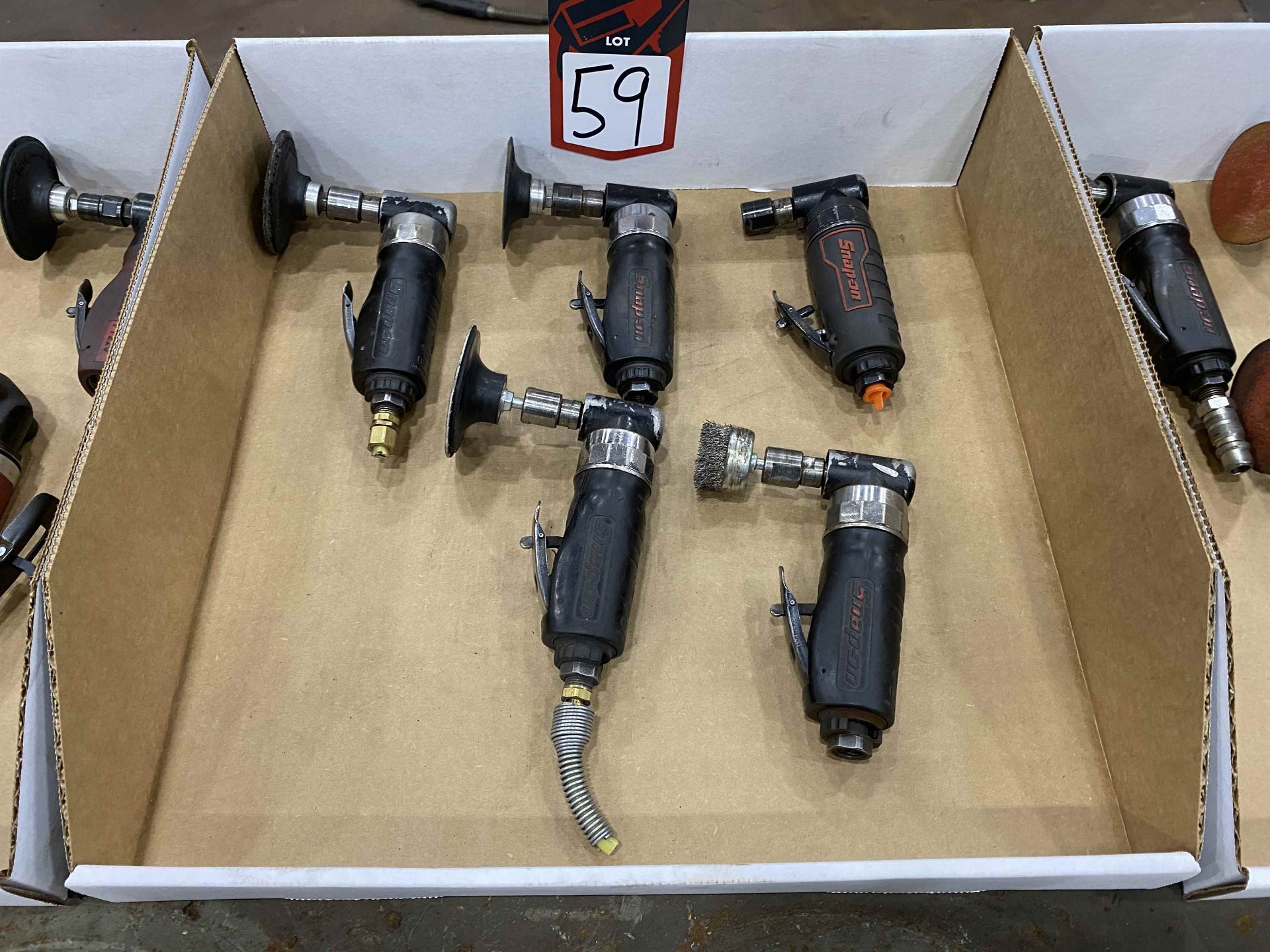 Lot of Pneumatic Right Angle Grinders