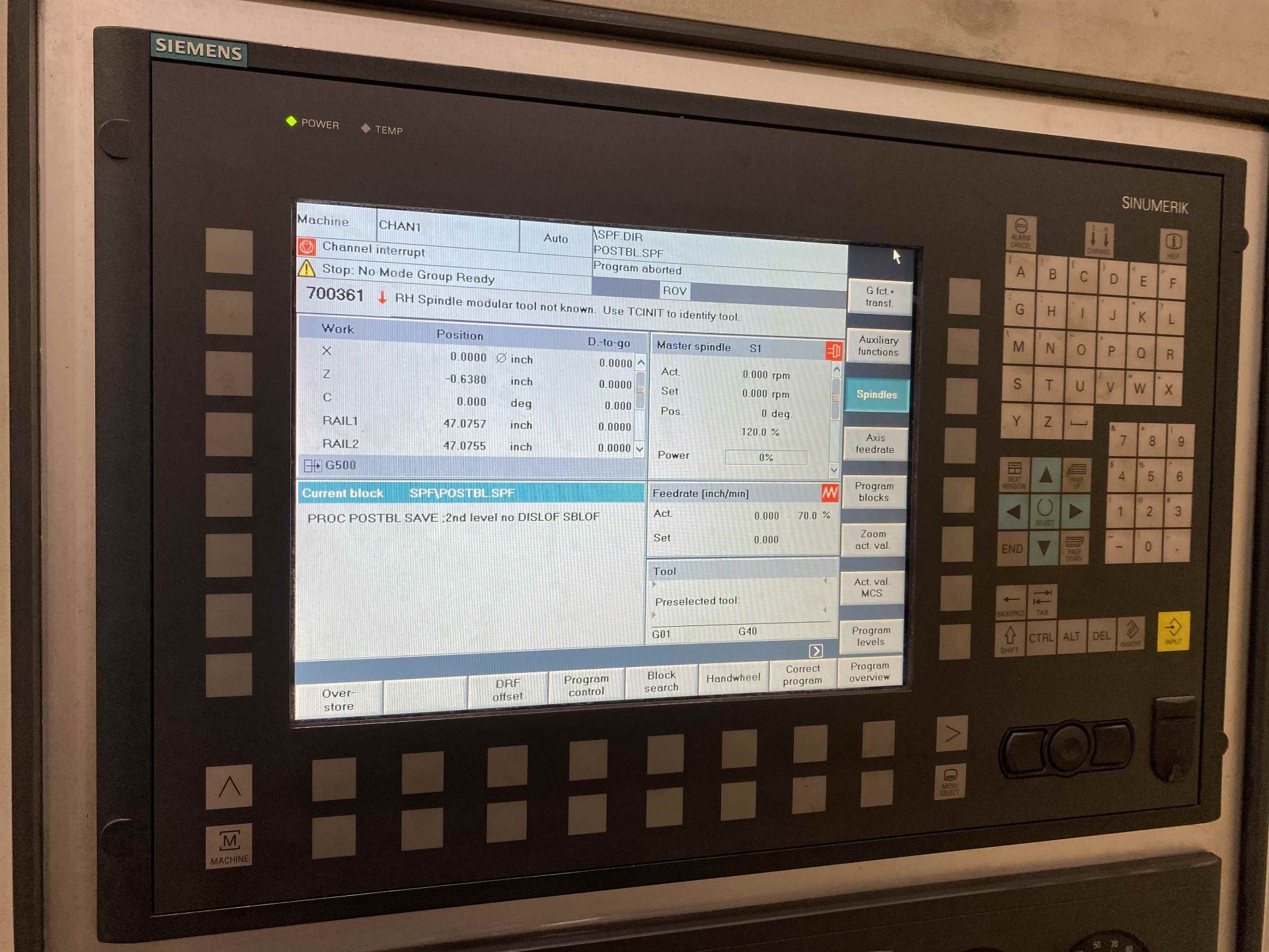 2009 GIDDINGS & LEWIS MAG VTC-1600 CNC Vertical Turning / Milling Center, s/n 524-0093, w/ SIEMENS - Image 9 of 17