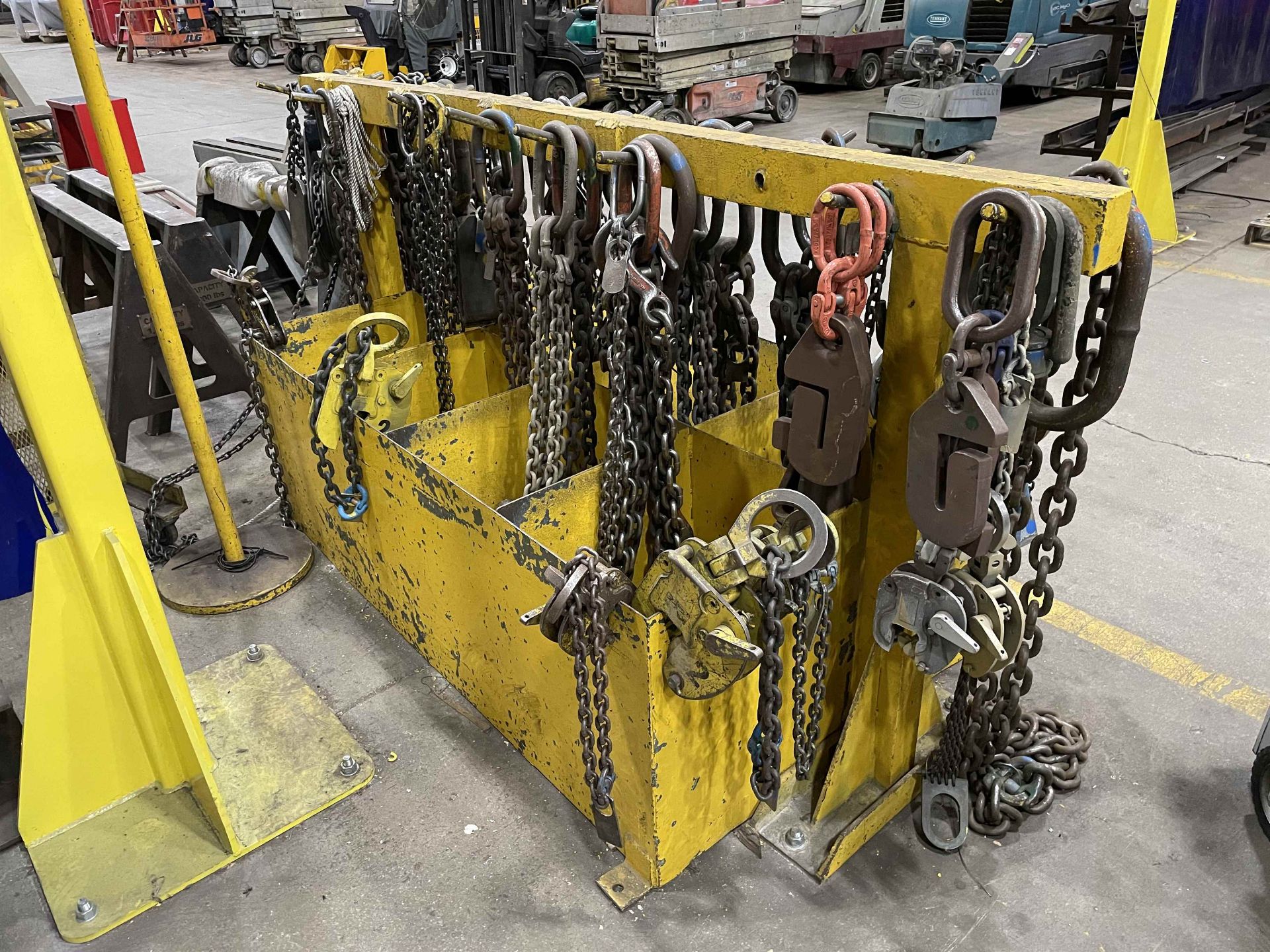 Rigging Rack w/ Assorted Lifting Chains - Image 2 of 2