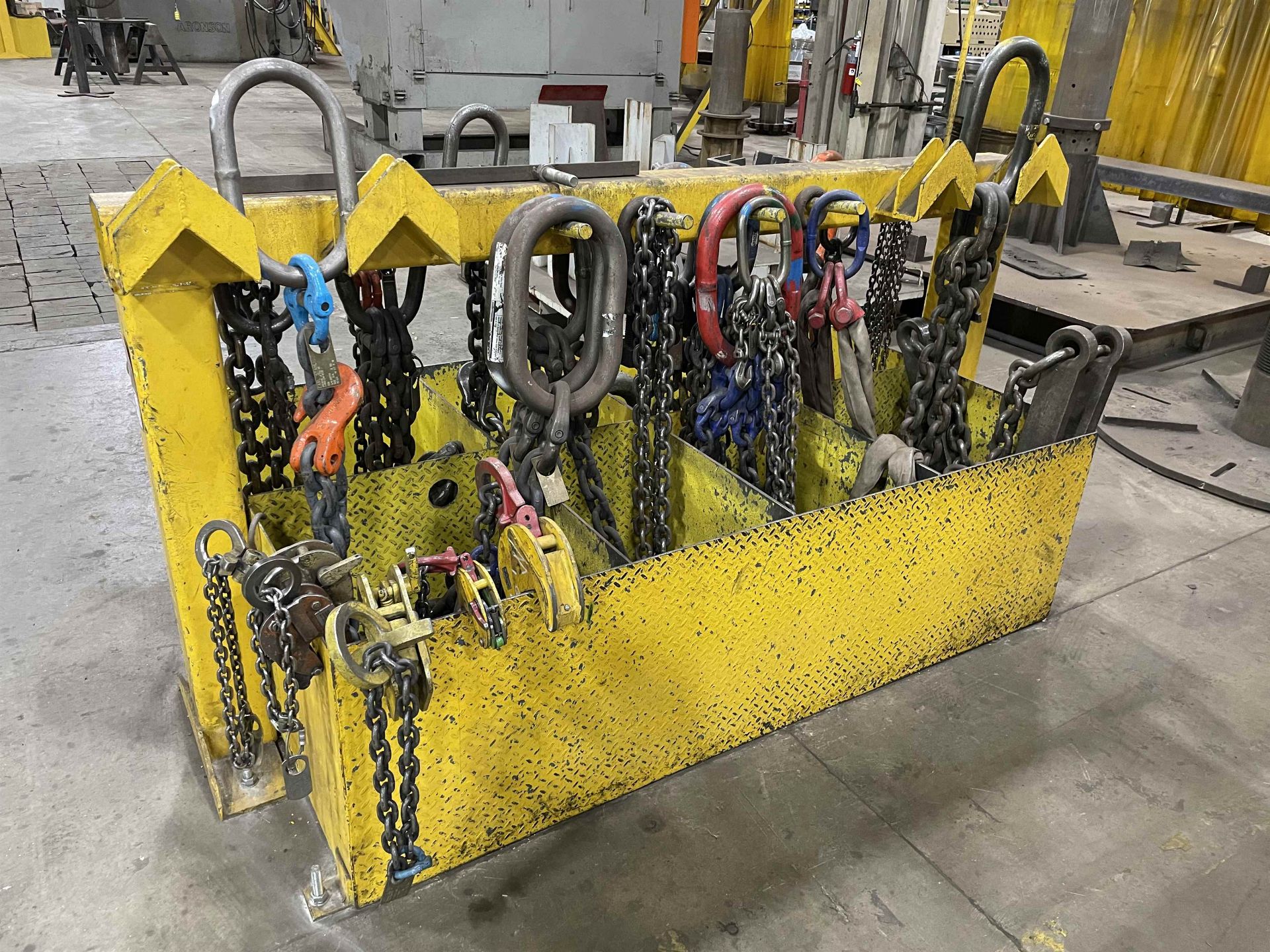 Rigging Rack w/ Assorted Lifting Chains - Image 2 of 2