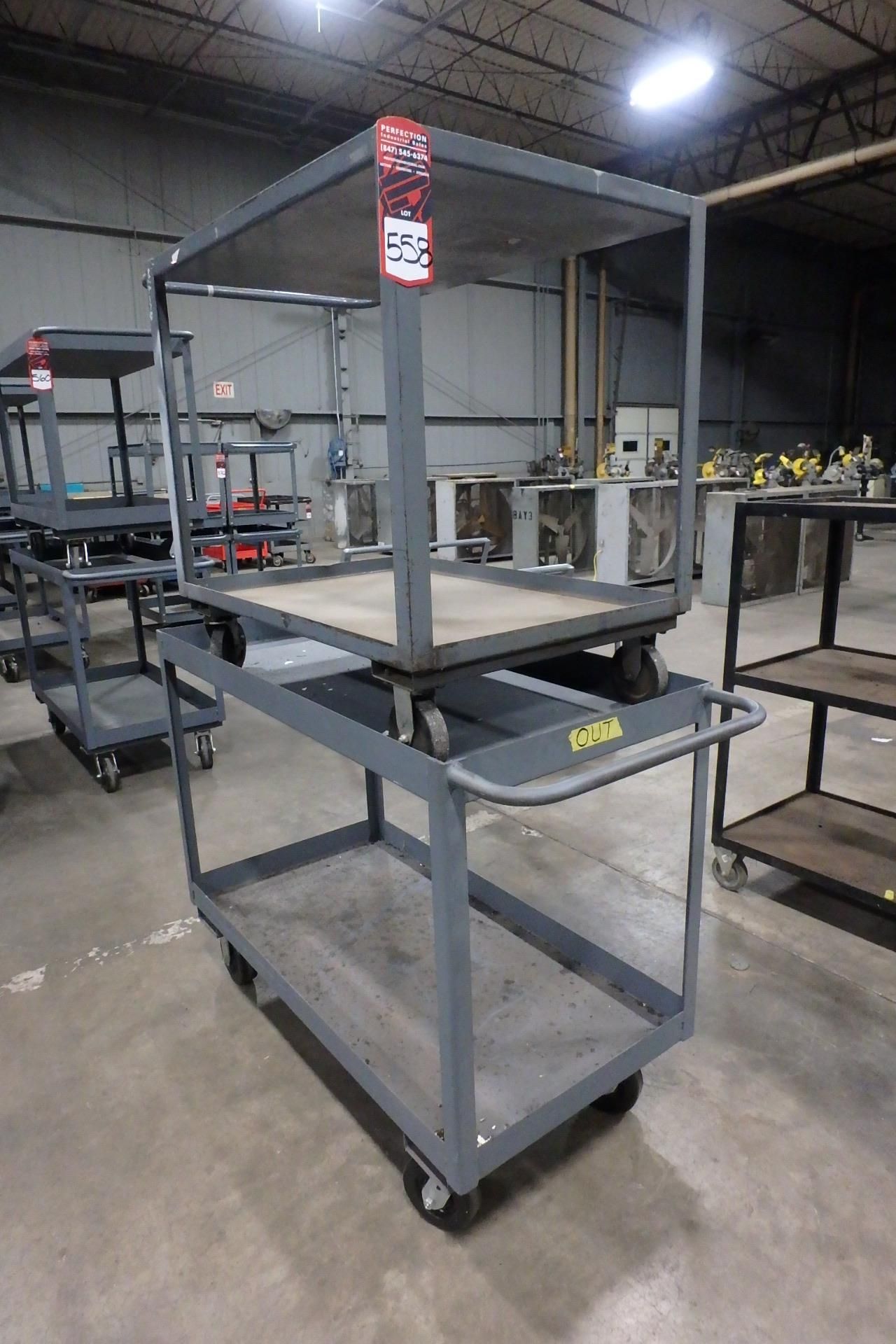 Lot Comprising (1) DURHAM MFG. Metal Material Handling Cart; (1) JAMCO Metal Material Handling Cart