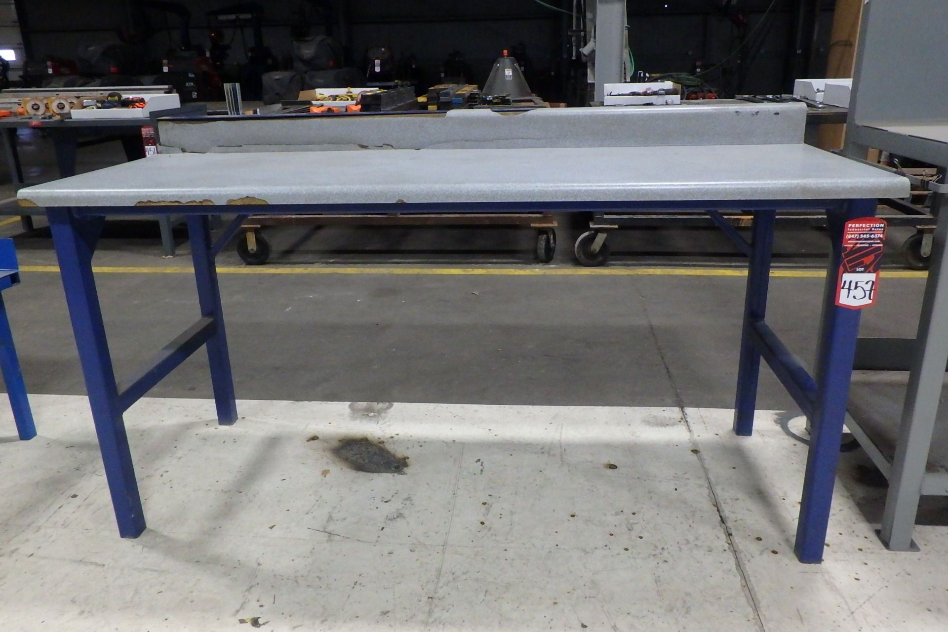 (3) Sections of Electrified Metal Framed Work Bench w/ Laminate Tops, (Contents Not Included) - Image 2 of 2