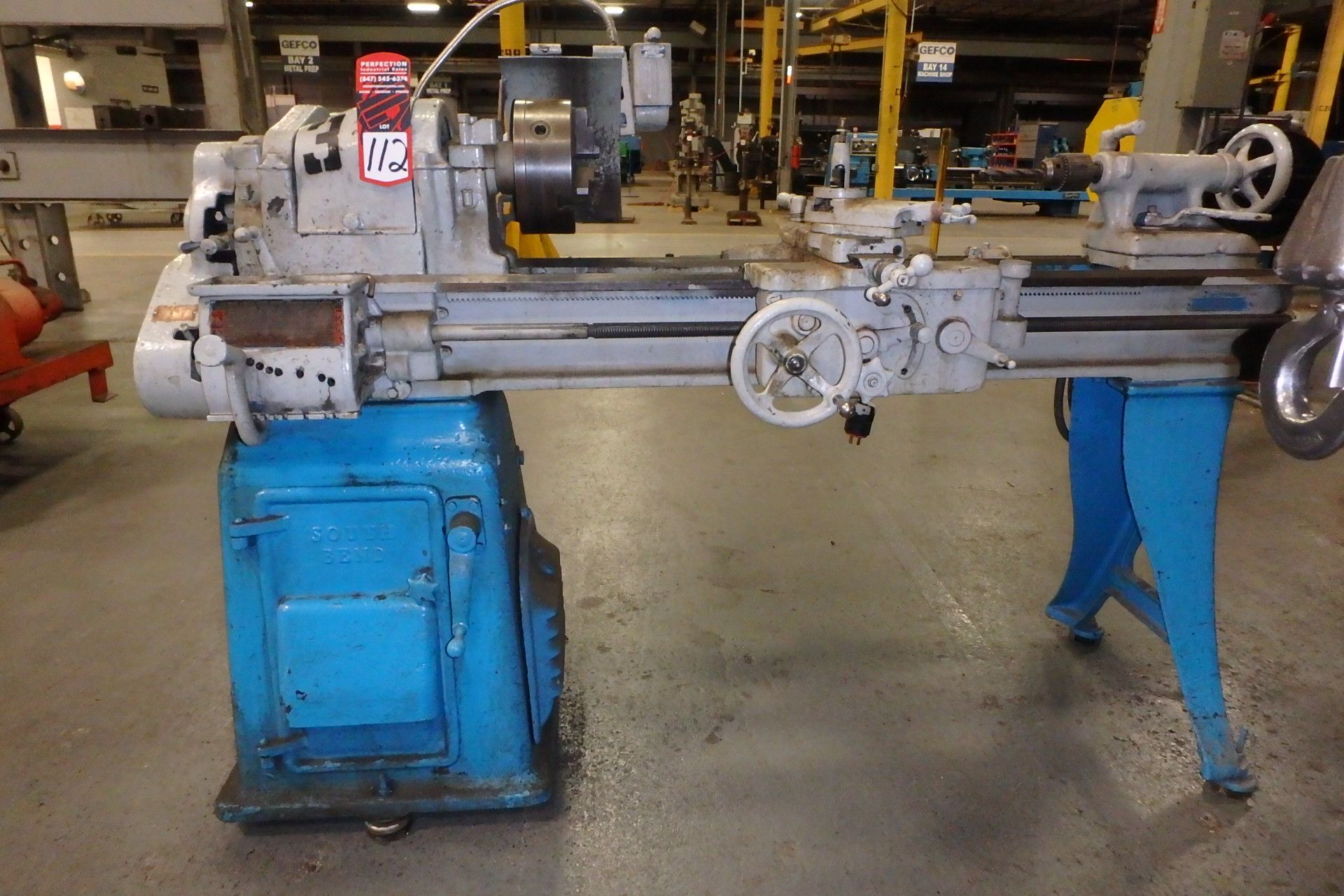 SOUTH BEND 113C 13" x 60" Engine Lathe, s/n na, w/ 8" 3-Jaw Chuck, Tool Post, Tailstock