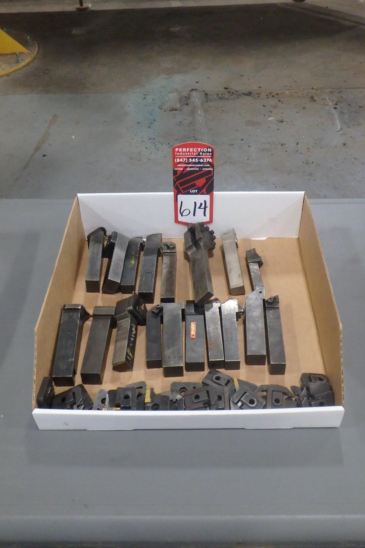 Lot Comprising Box of Turning Tools