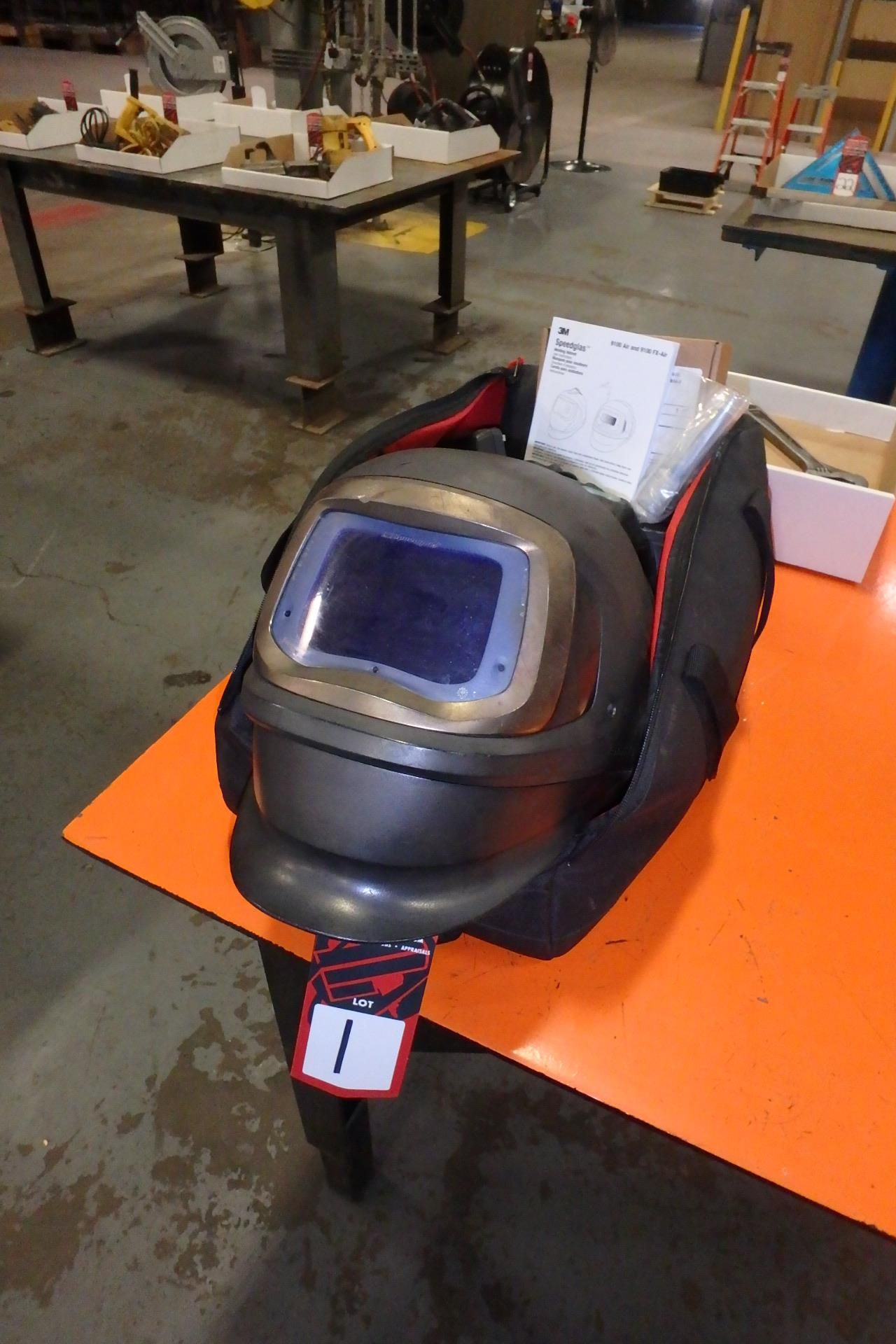3M 9100 Series Speedglas PAPR Auto-Darkening Welding Helmet, w/ Case