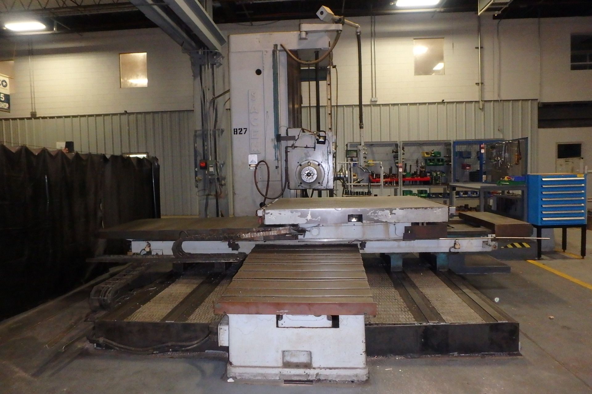 5" SACEM MST 130 Horizontal Table Type Boring Mill, s/n 1141, w/ 78.75" x 63" Built-In Rotary Table, - Image 4 of 8