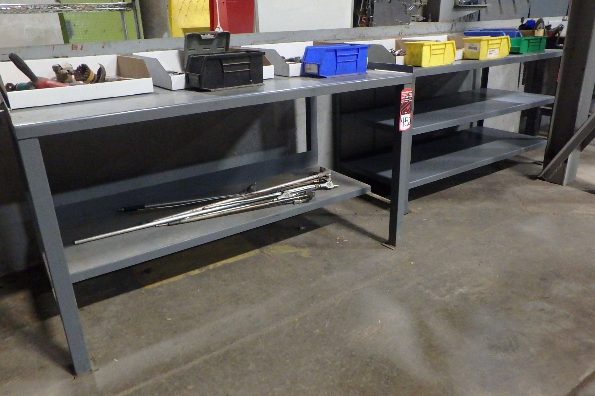 (4) Assorted Metal Work Benches, (Contents Not Included) - Image 2 of 3