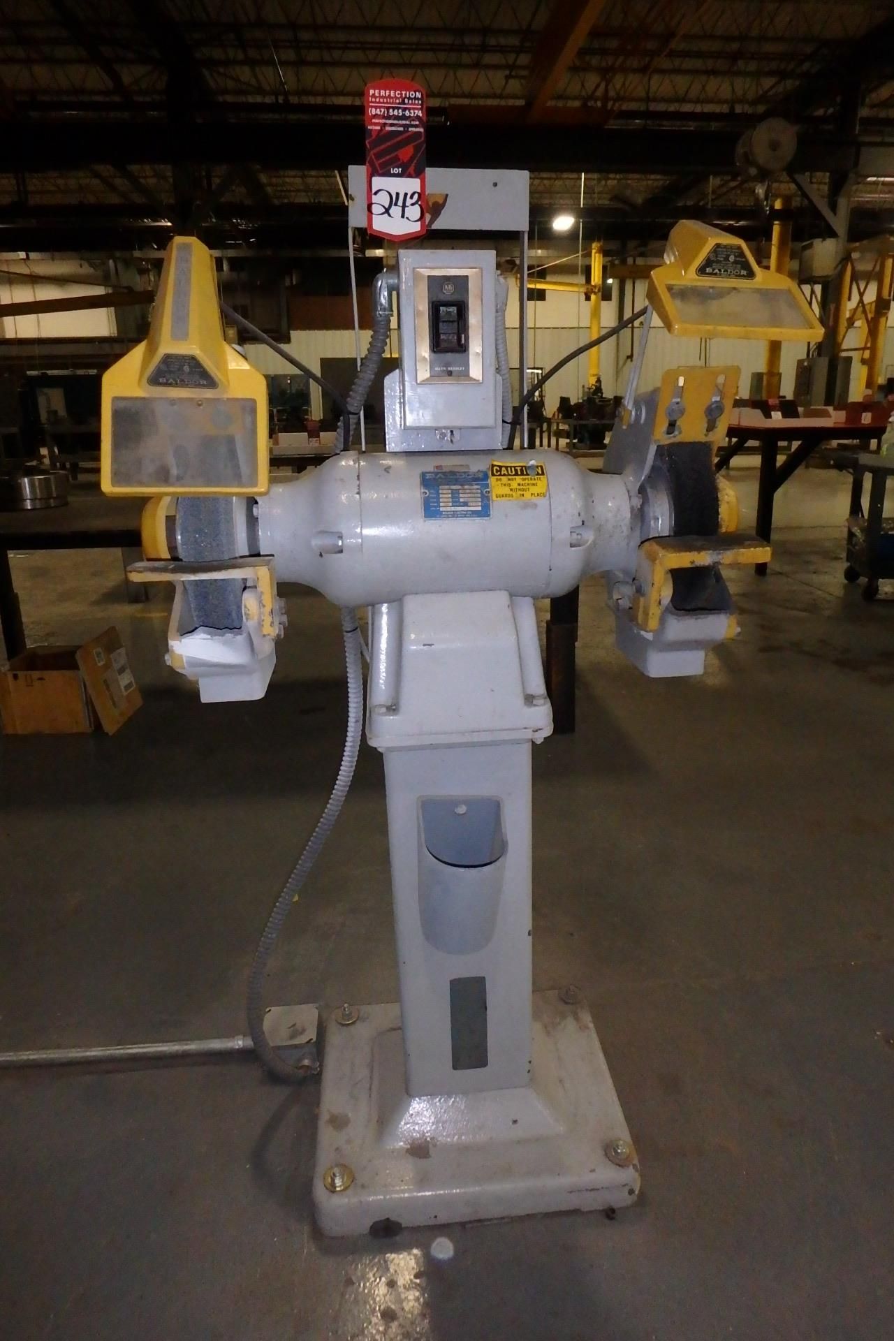 BALDOR 12" Pedestal Grinder/Buffer 1,500 RPM, 3 HP, s/n F1179