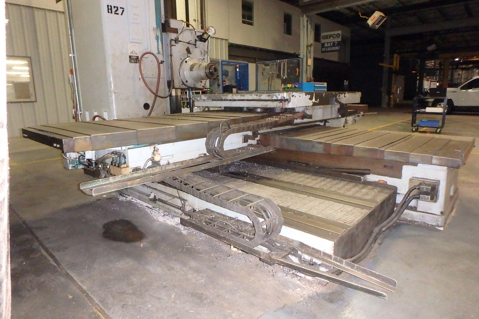 5" SACEM MST 130 Horizontal Table Type Boring Mill, s/n 1141, w/ 78.75" x 63" Built-In Rotary Table, - Image 8 of 8