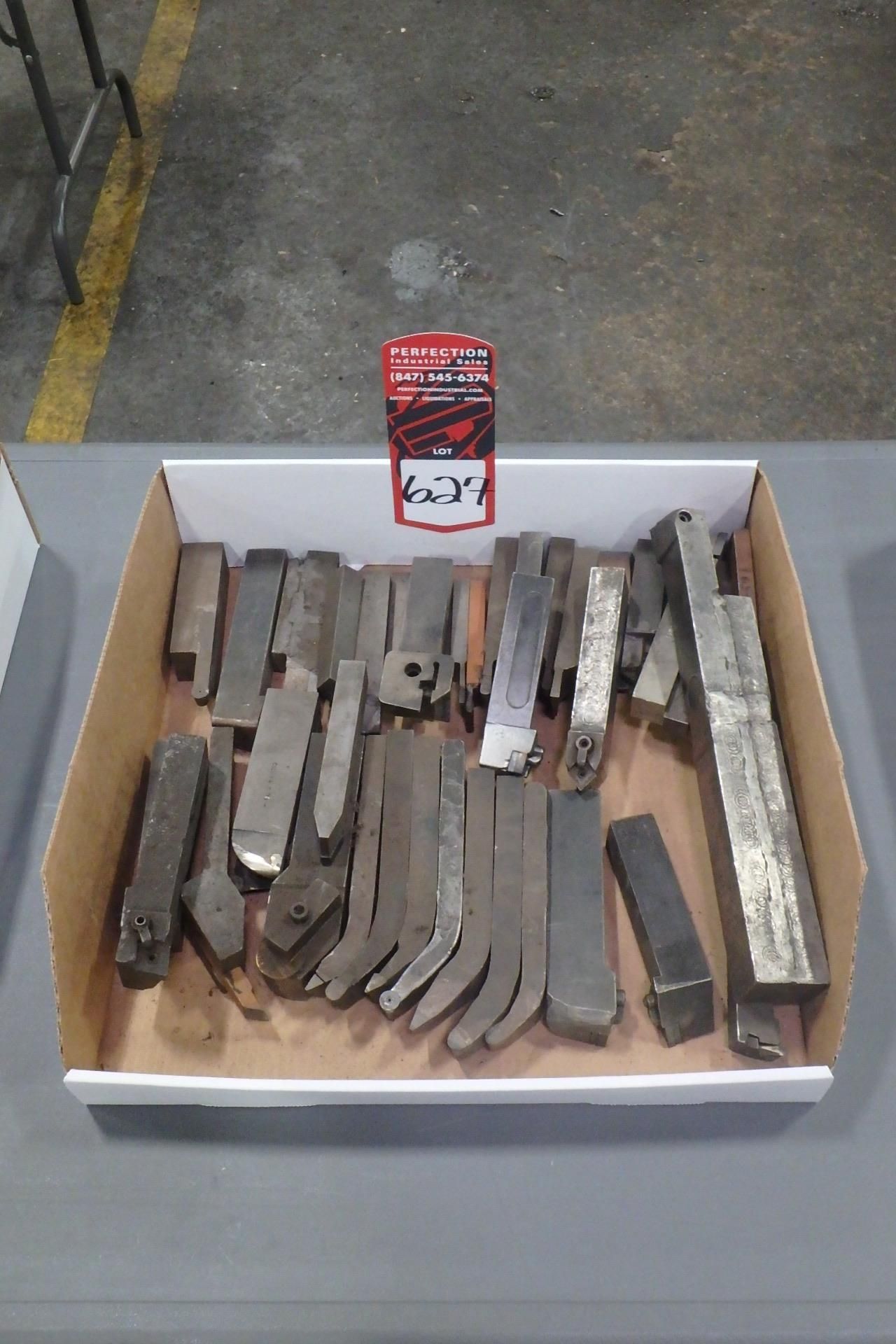 Lot Comprising Box of Turning Tools